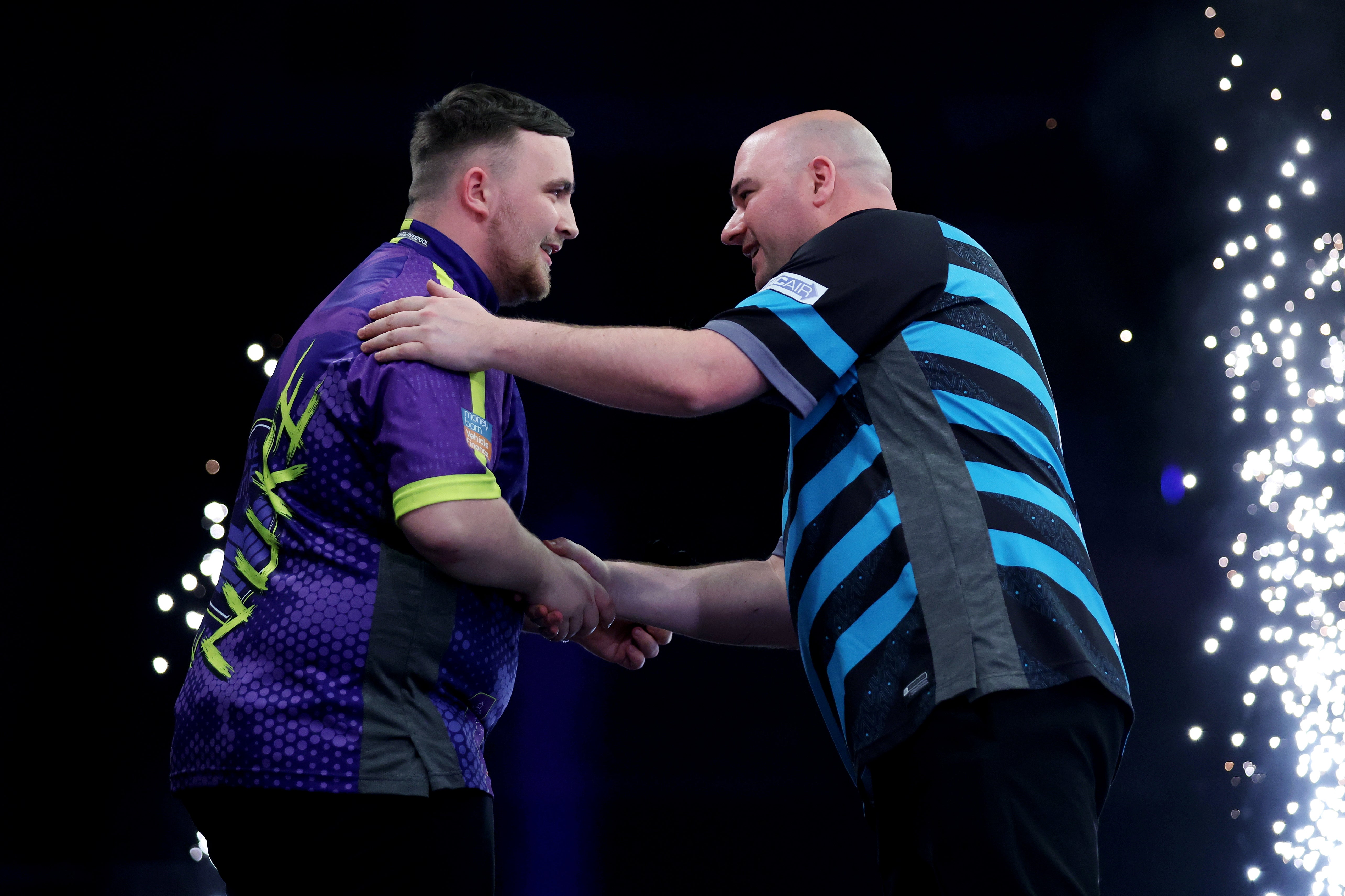 <p>Luke Littler plays Rob Cross in the Premier League tonight</p>