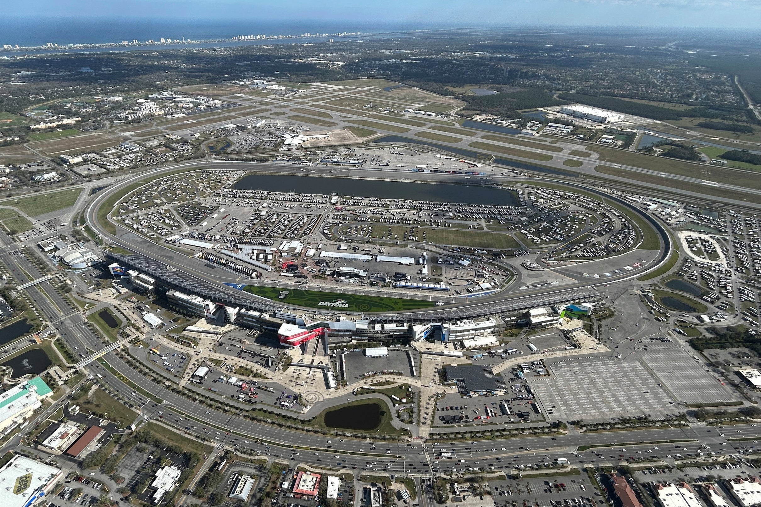 NASCAR-Goodyear Blimp at 100 Auto Racing