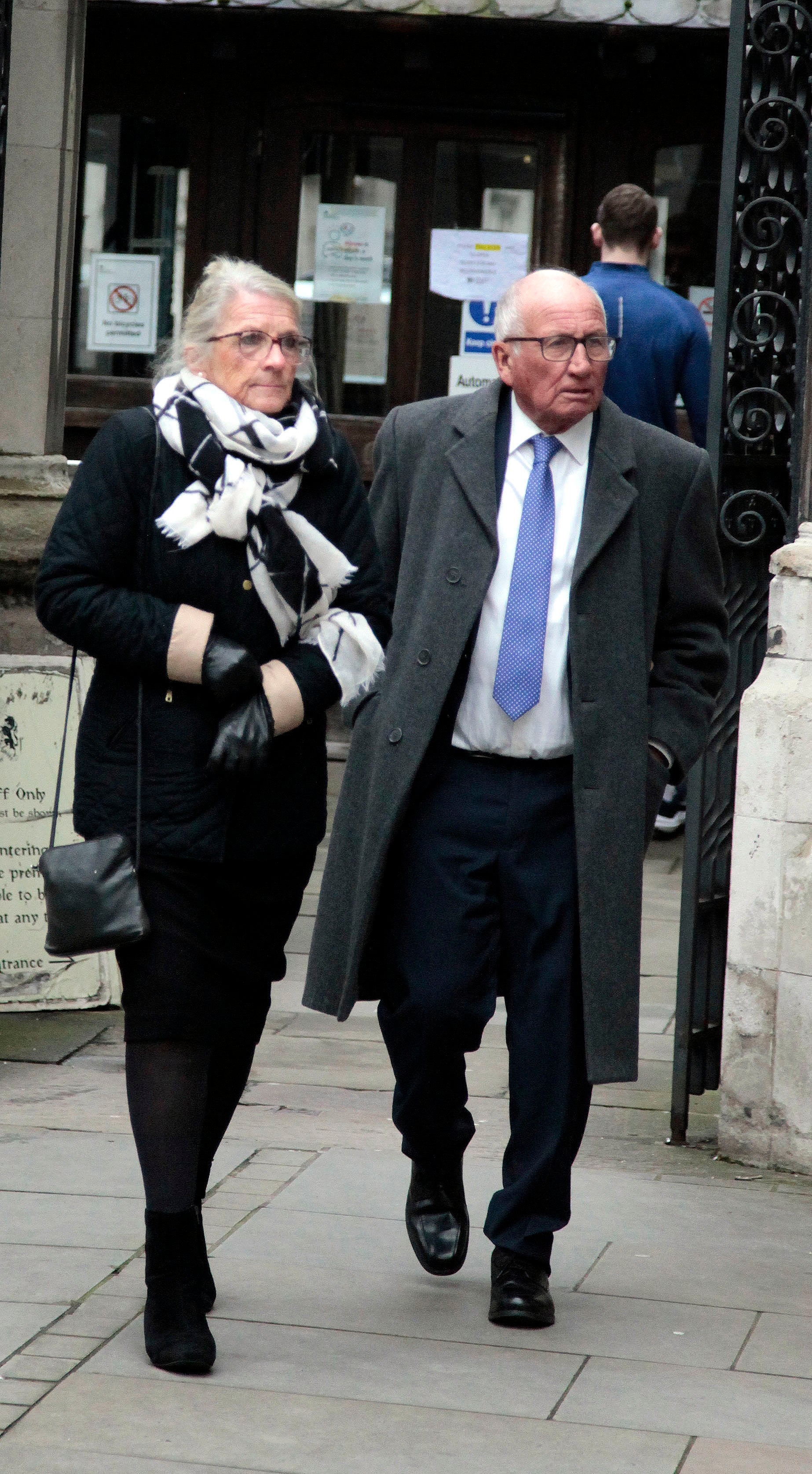 Barry and Sarah Dean outside Central London County Court