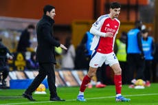 Mikel Arteta insists Arsenal can cope with Kai Havertz injury and provides update on Bukayo Saka return