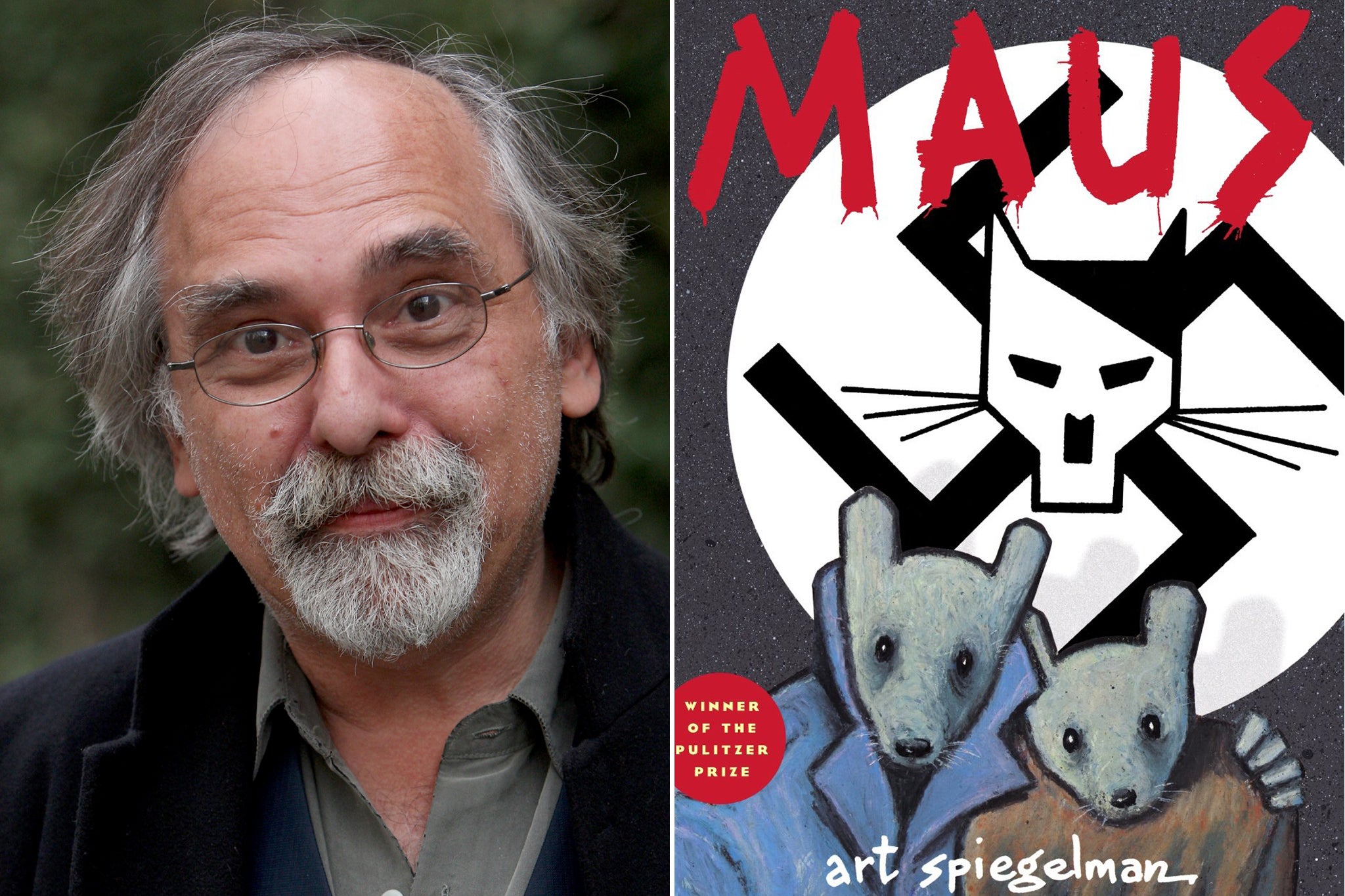 Spiegelman’s book deals with the wartime experiences of his father, Vladek, who survived Auschwitz