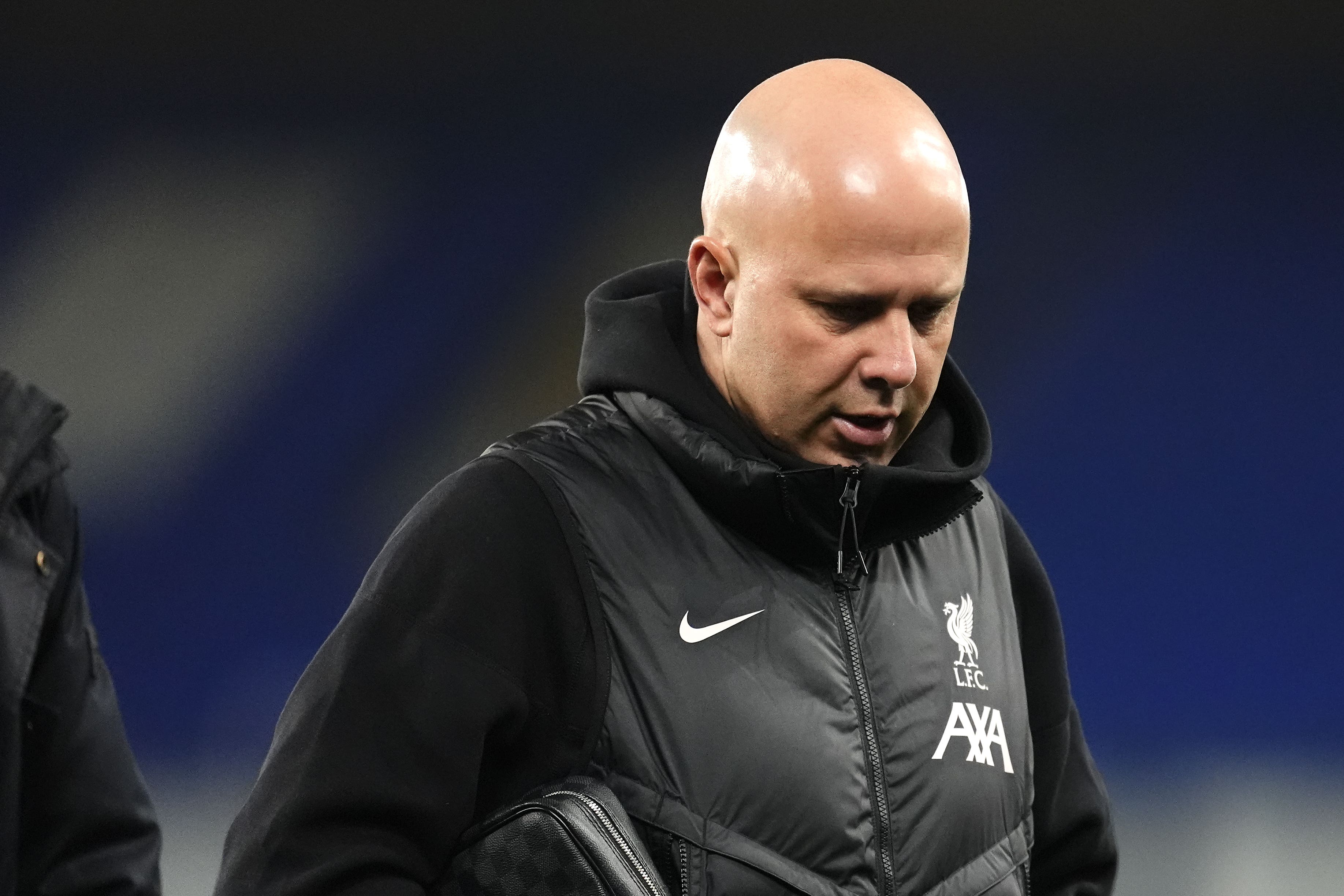 Arne Slot was sent off during the chaotic conclusion to the Merseyside derby and will hope for a smoother game against Wolves