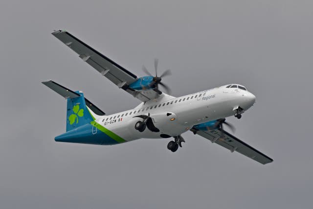 <p>Green to go: The ATR72 aircraft of the type to be used to fly British Airways passengers from Gatwick to Glasgow (Emerald Airlines)</p>