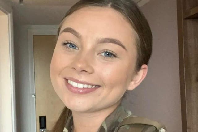 Royal Artillery Gunner Jaysley Beck was found dead at Larkhill Camp in Wiltshire in December 2021 (Family handout/PA)