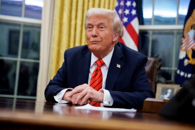 <p>Donald Trump announces his previous round of tariffs last month</p>