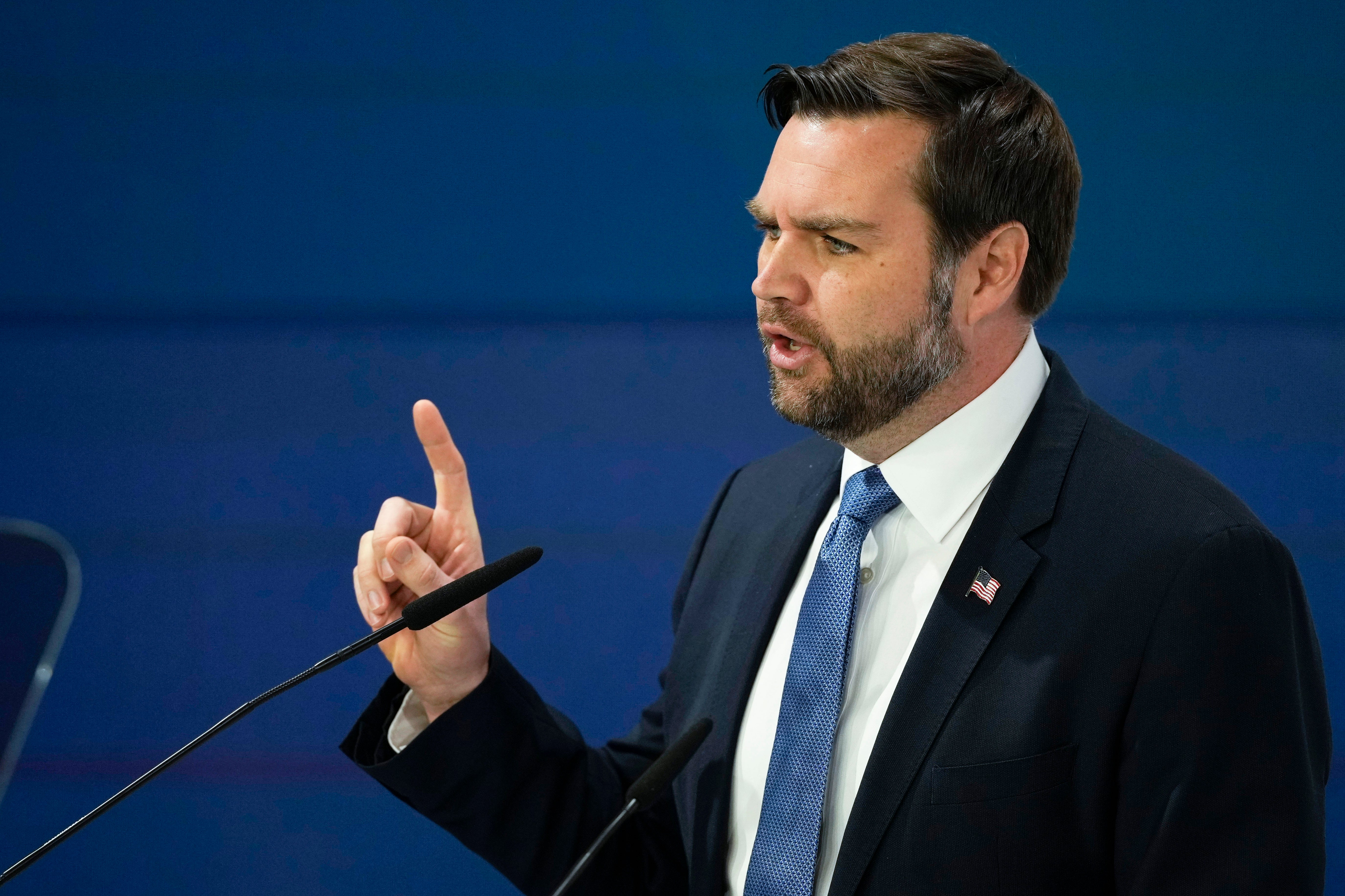 <p>US vice-president JD Vance used his keynote address at the Munich Security Conference to declare that limits on free speech are a bigger global threat than Russia</p>
