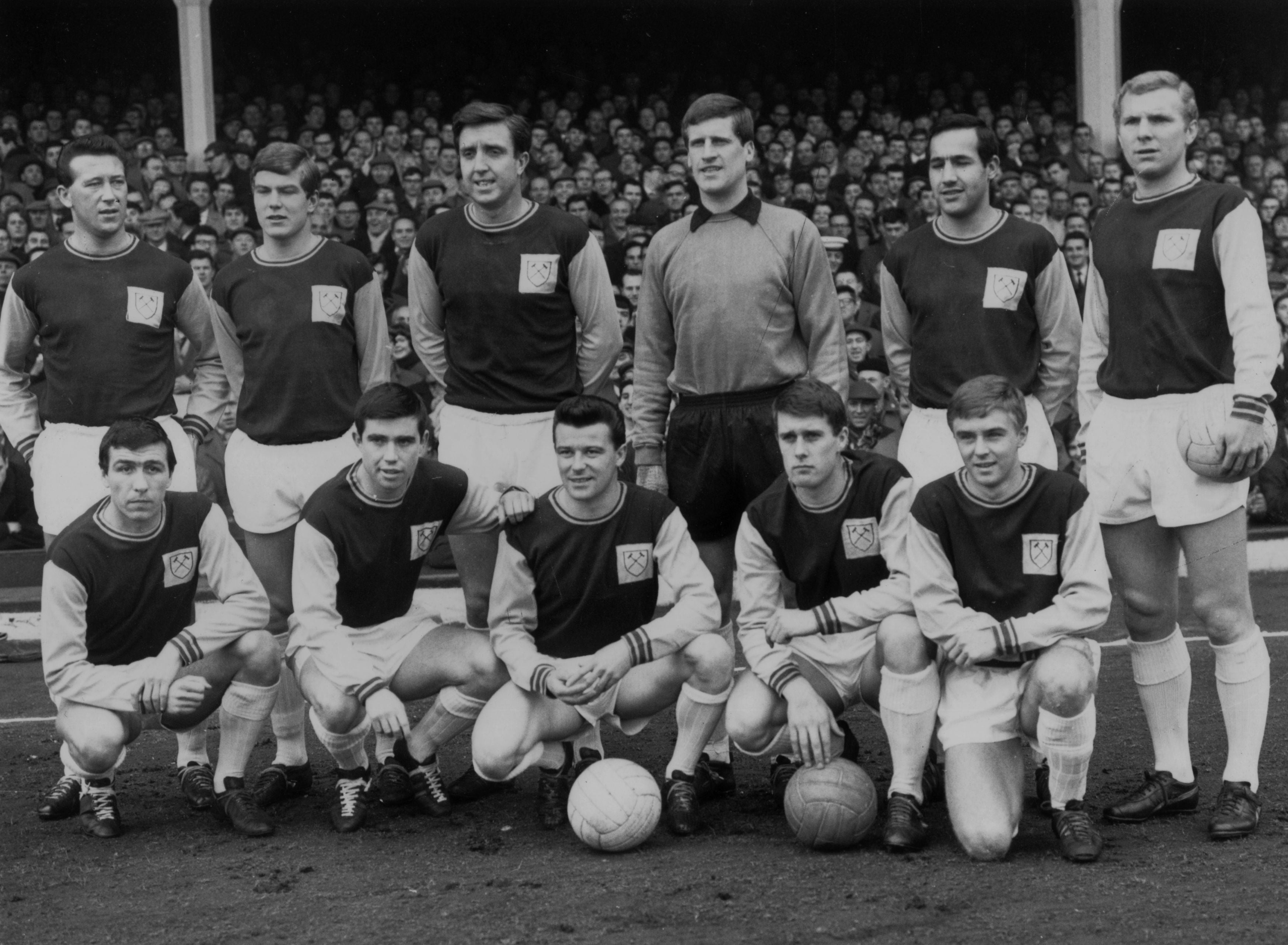 Ronnie Boyce (front row, second from left) was part of the West Ham side that won multiple trophies in the 1960s