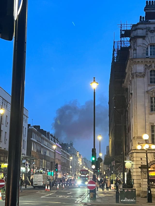 <p>A thick plume of smoke was seen at the Chiltern Firehouse</p>