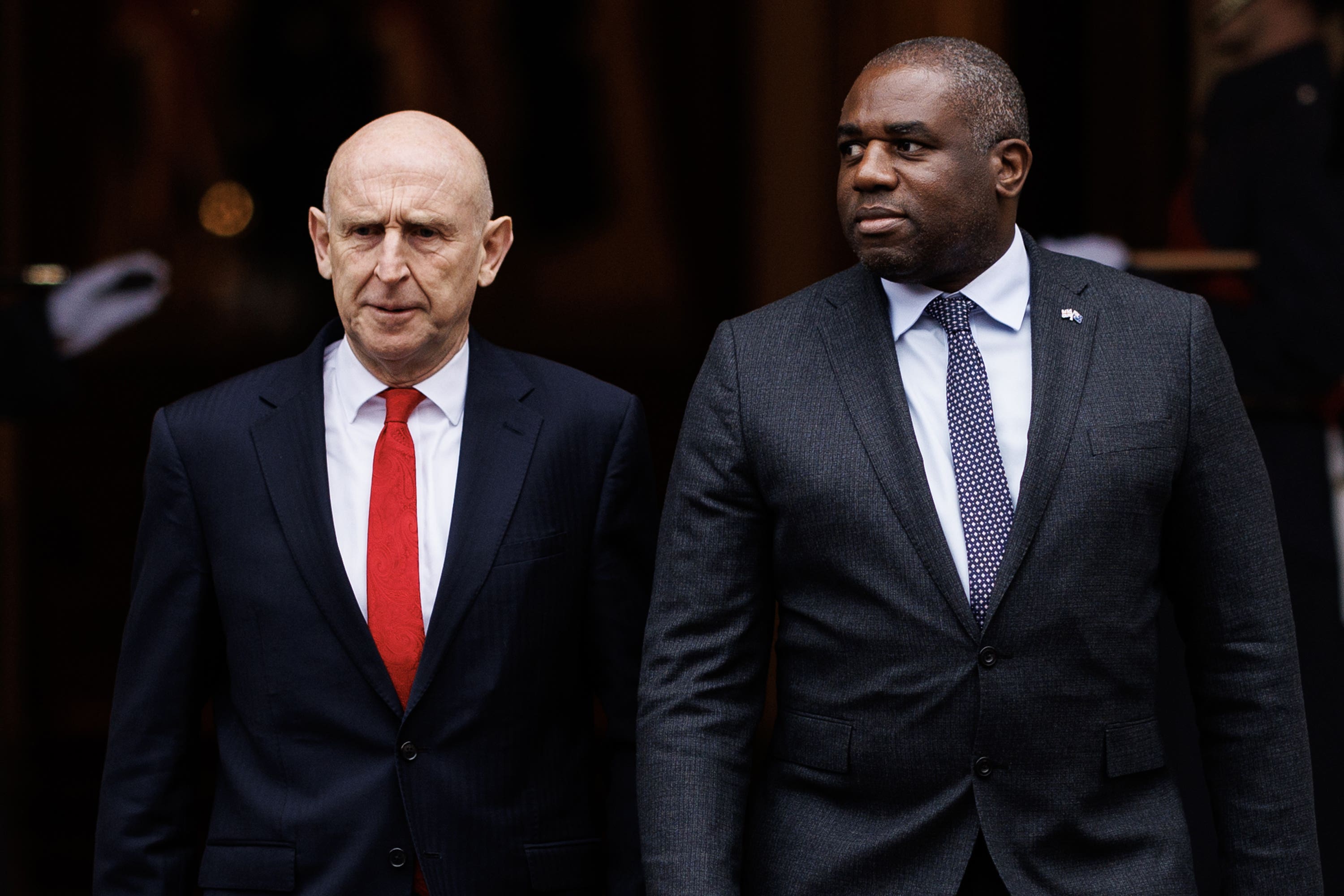 Foreign Secretary David Lammy (right) and Defence Secretary John Healey (Dan Kitwood/PA)
