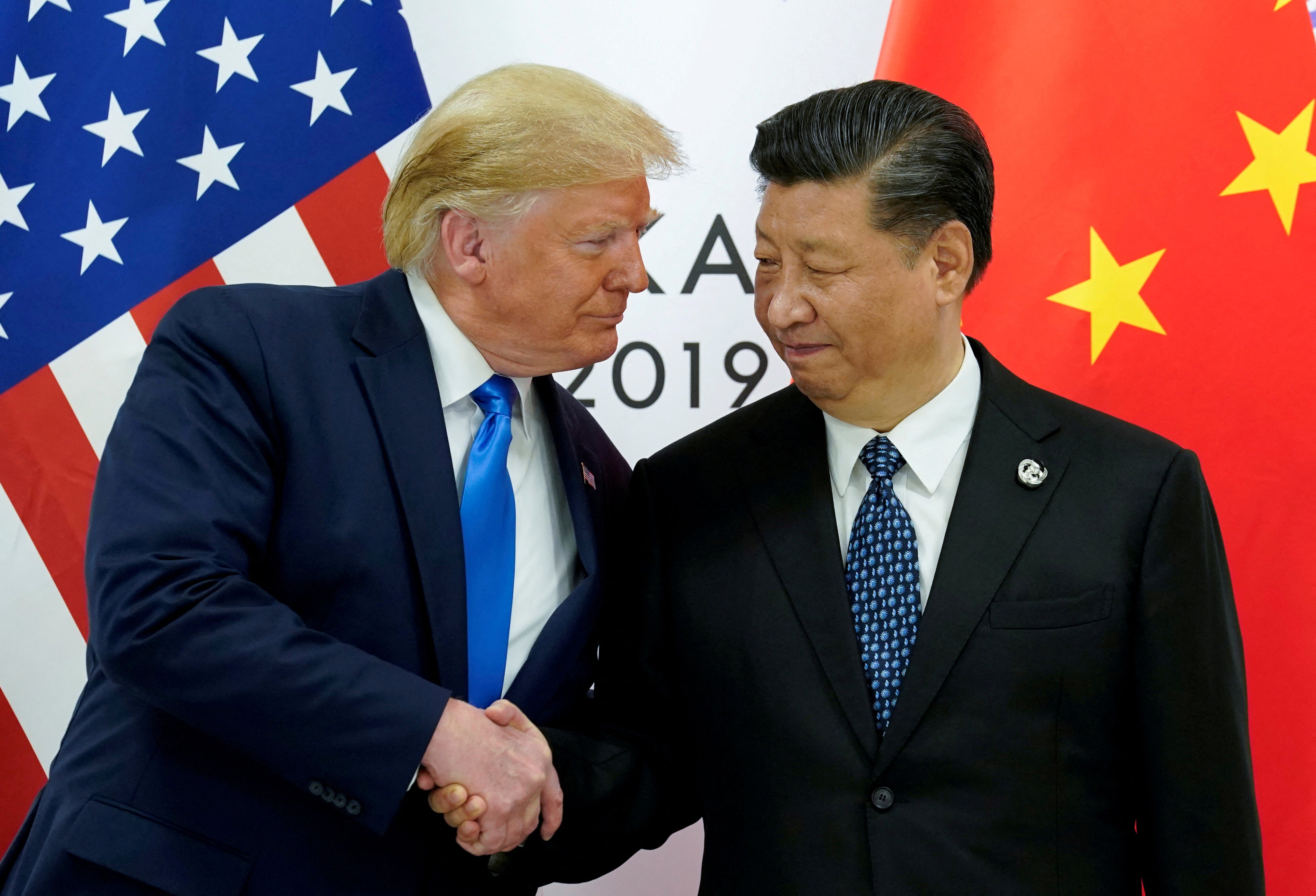 Trump meets Xi at the G20 leaders summit in Osaka, Japan in 2019