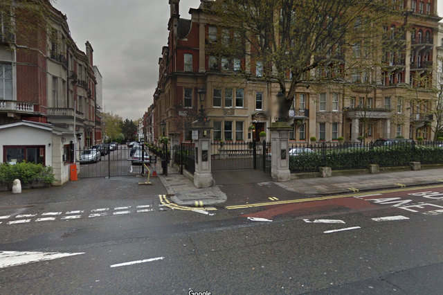 The incident happened outside the Turkish consulate in Rutland Gardens, Knightsbridge, London (Google StreetView/PA)