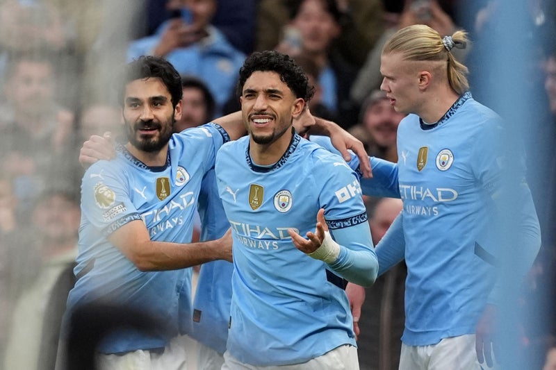 Omar Marmoush hits hat-trick as Manchester City ease to win over Newcastle