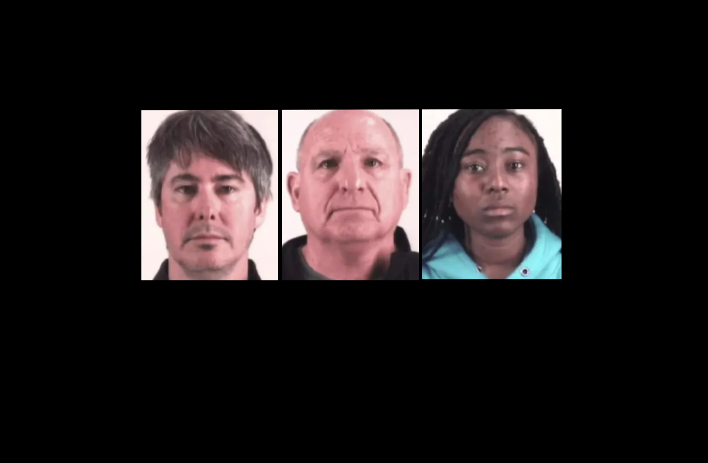 Former Newman International Academy educators Ruel Barbee, left, and Gabrielle Little, right, as well as principal Richard Adams, center, were charged with felony charges related to inappropriate relationships with students at the Arlington, Texas, school