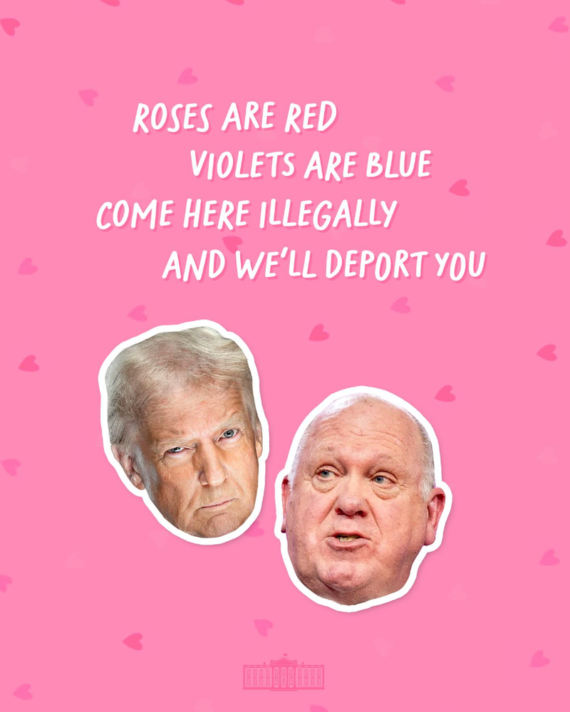 Trump’s White House called out for cruel Valentine’s Day Instagram message to migrants