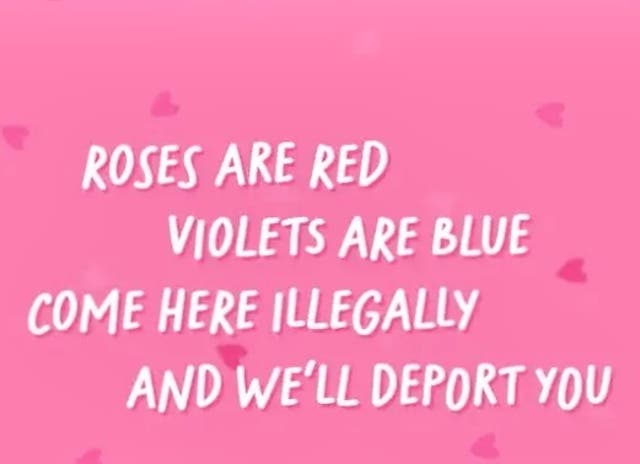 <p>Cruel White House valentine to migrants featured cut-out heads of Donald Trump and border 'czar' Tom Homan</p>