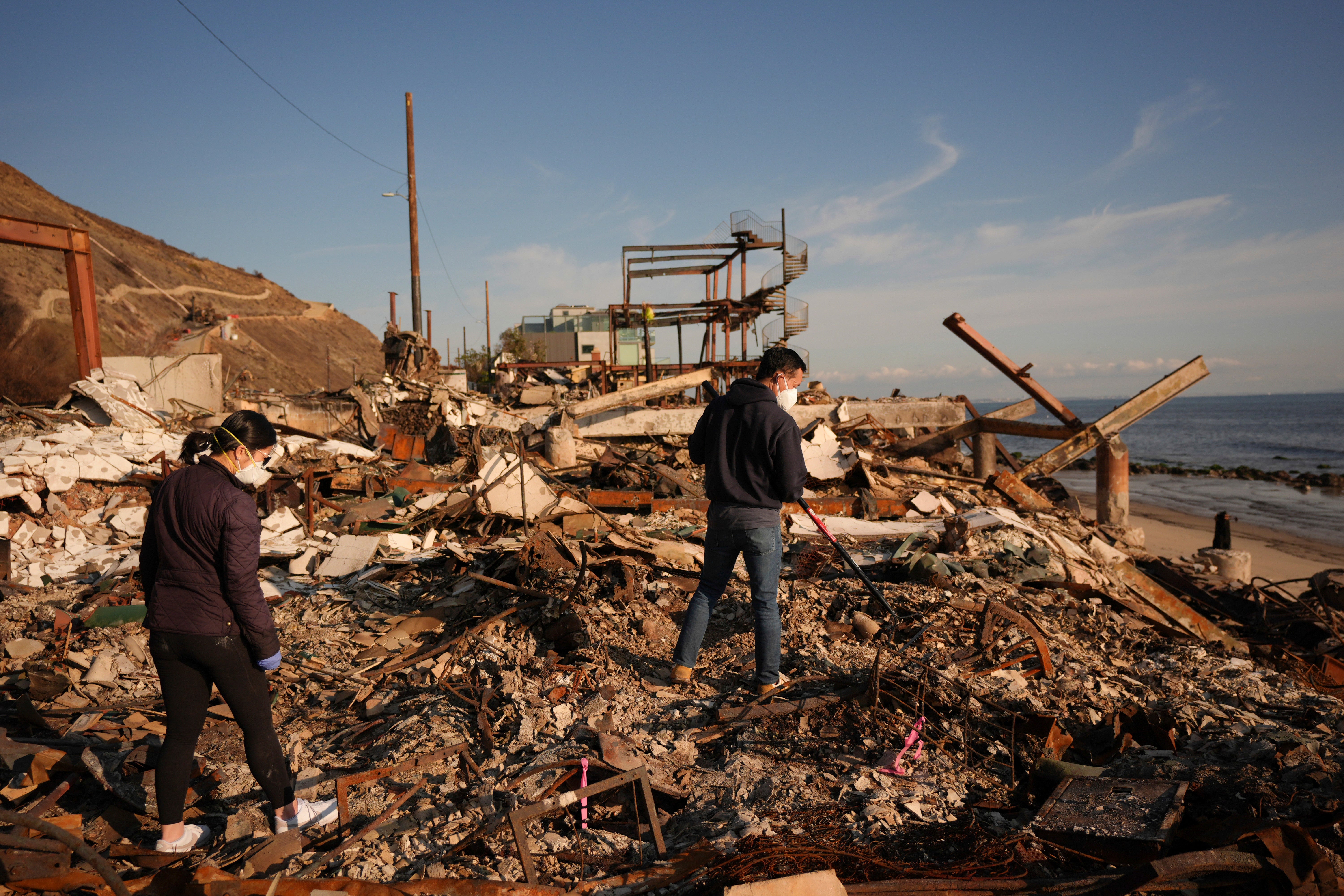 The Palisades blaze and the nearby Eaton Fire burned for days reducing entire neighborhoods to rubble and ash