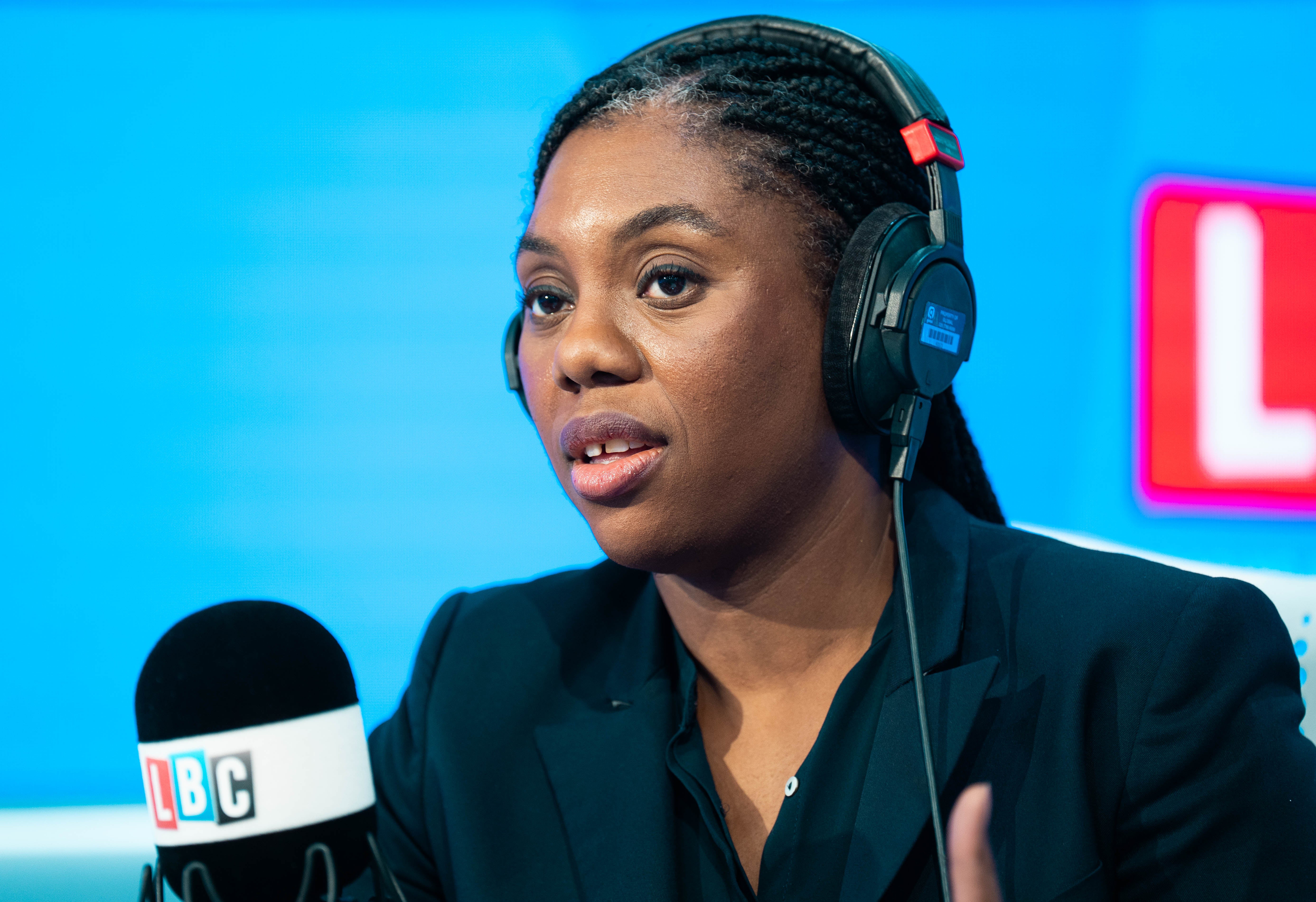 Conservative Party leader Kemi Badenoch during an appearance on LBC Radio (PA)