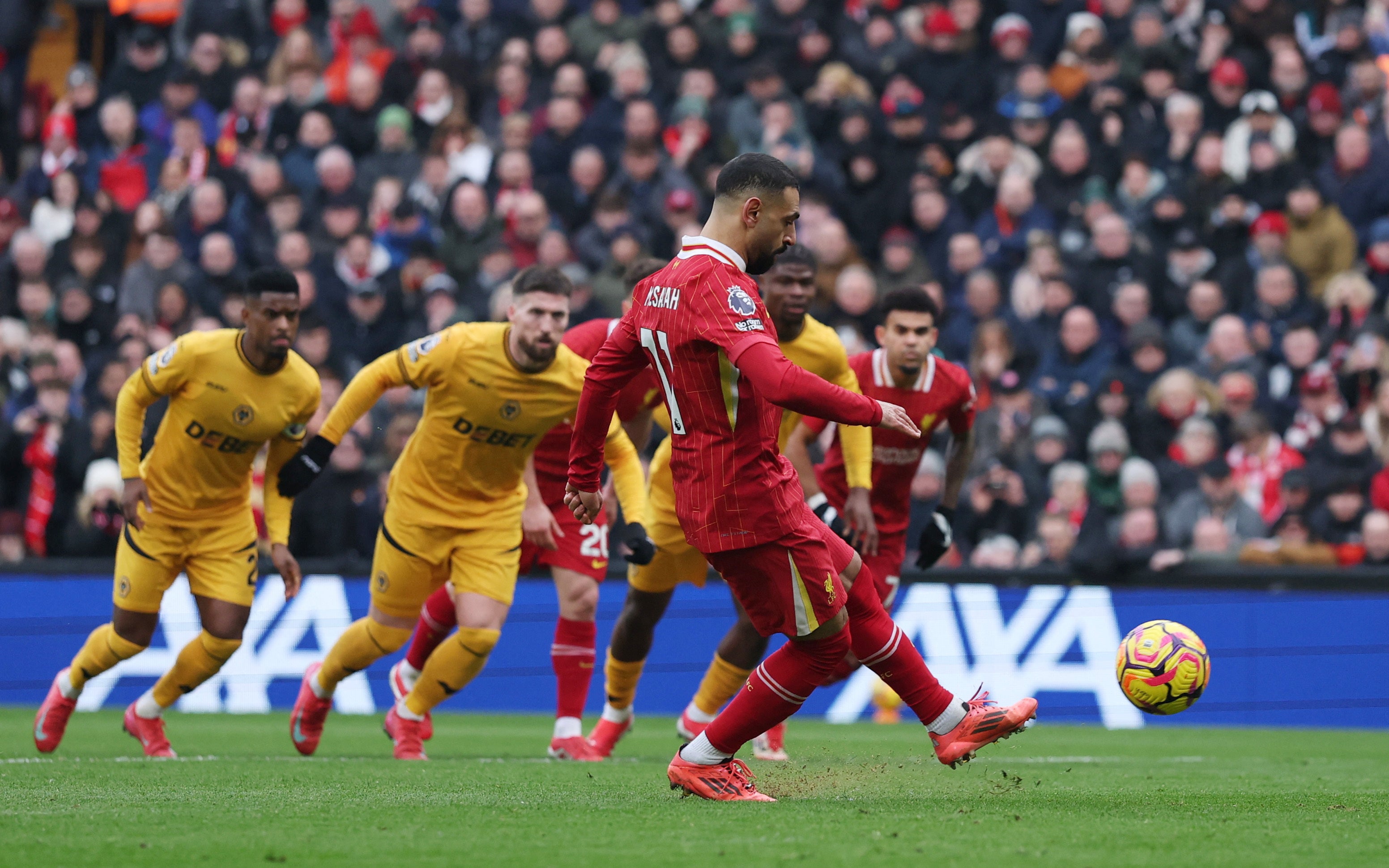 Mo Salah converted from the penalty spot to double Liverpool's lead