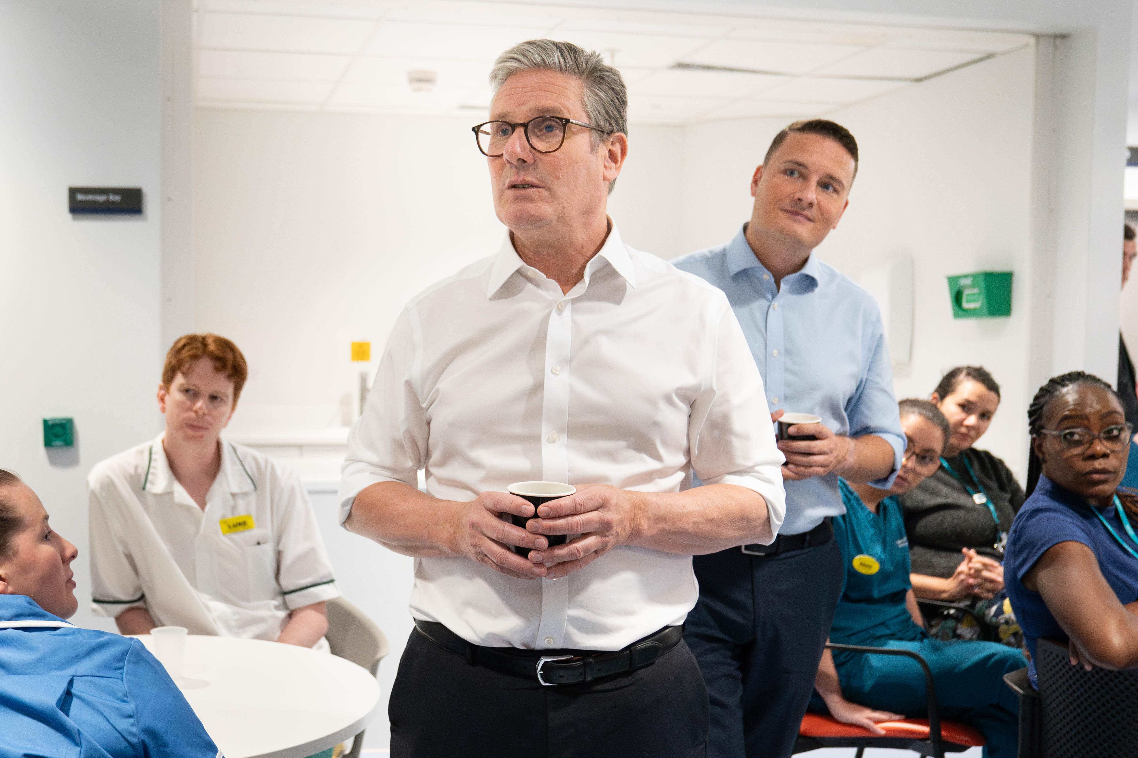 Sir Keir Starmer (left) and Health Secretary, Wes Streeting, say they are delivering on their plan to fix the NHS