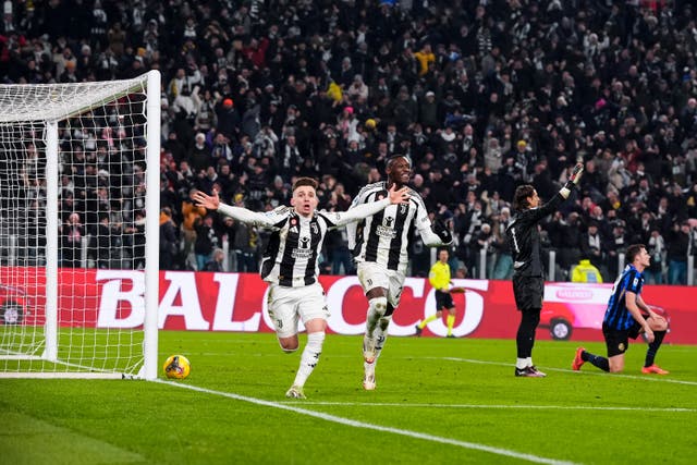 Francisco Conceicao prevented Serie A champions Inter Milan from climbing back to the top of the Serie A table (Fabio Ferrari/AP/PA)