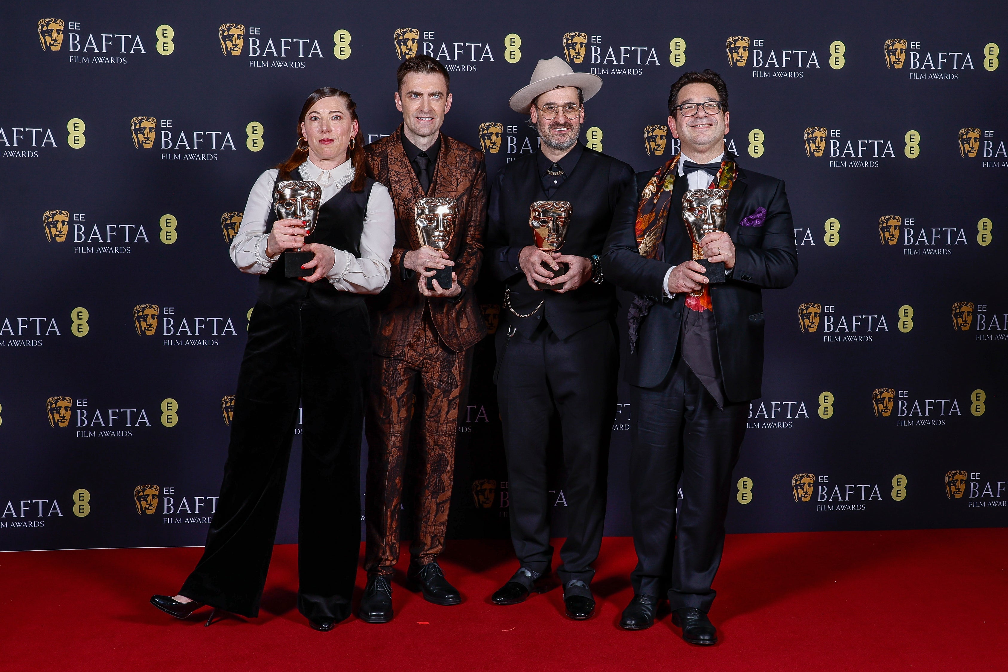 Peter Ettedgui, far right, is a Bafta-winning film director