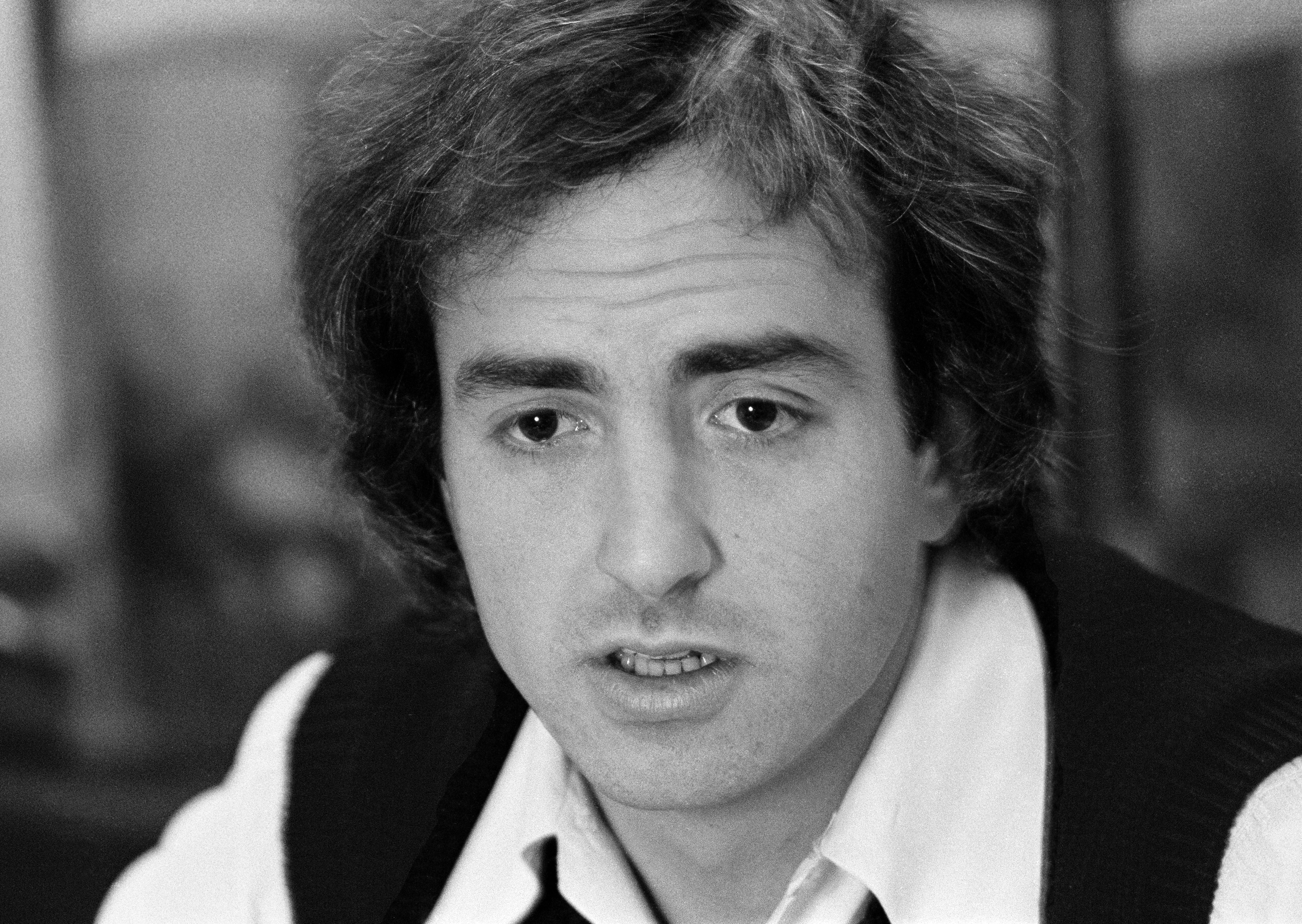 SNL producer Lorne Michaels is pictured in his office in 1977