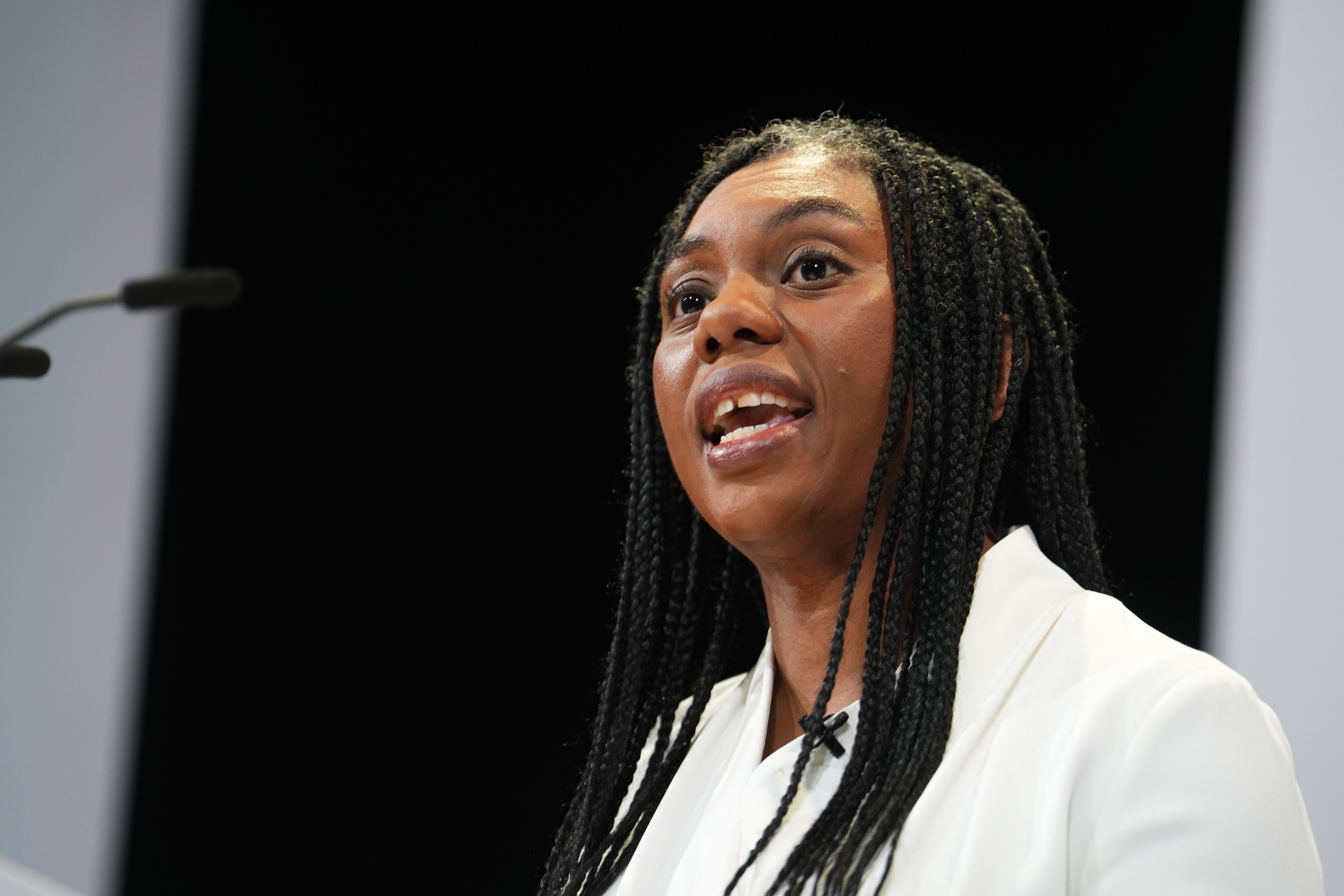 Conservative leader Kemi Badenoch speaking during the Alliance for Responsible Citizenship conference