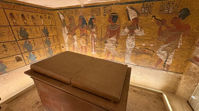 The tomb of Tutankhamen is smaller than many of the others in the Valley of the Kings because of the pharaoh’s early death at the age of 19. (Ben Mitchell/PA)