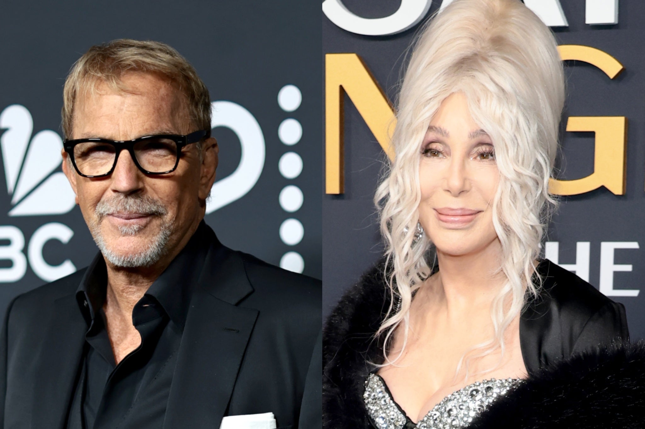 Kevin Costner sits with Cher at SNL50 after his awestruck reaction to her live performance went viral | The Independent