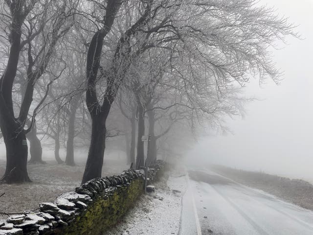<p>Meteorologist Simon Partridge indicated a "potential" for snowfall</p>