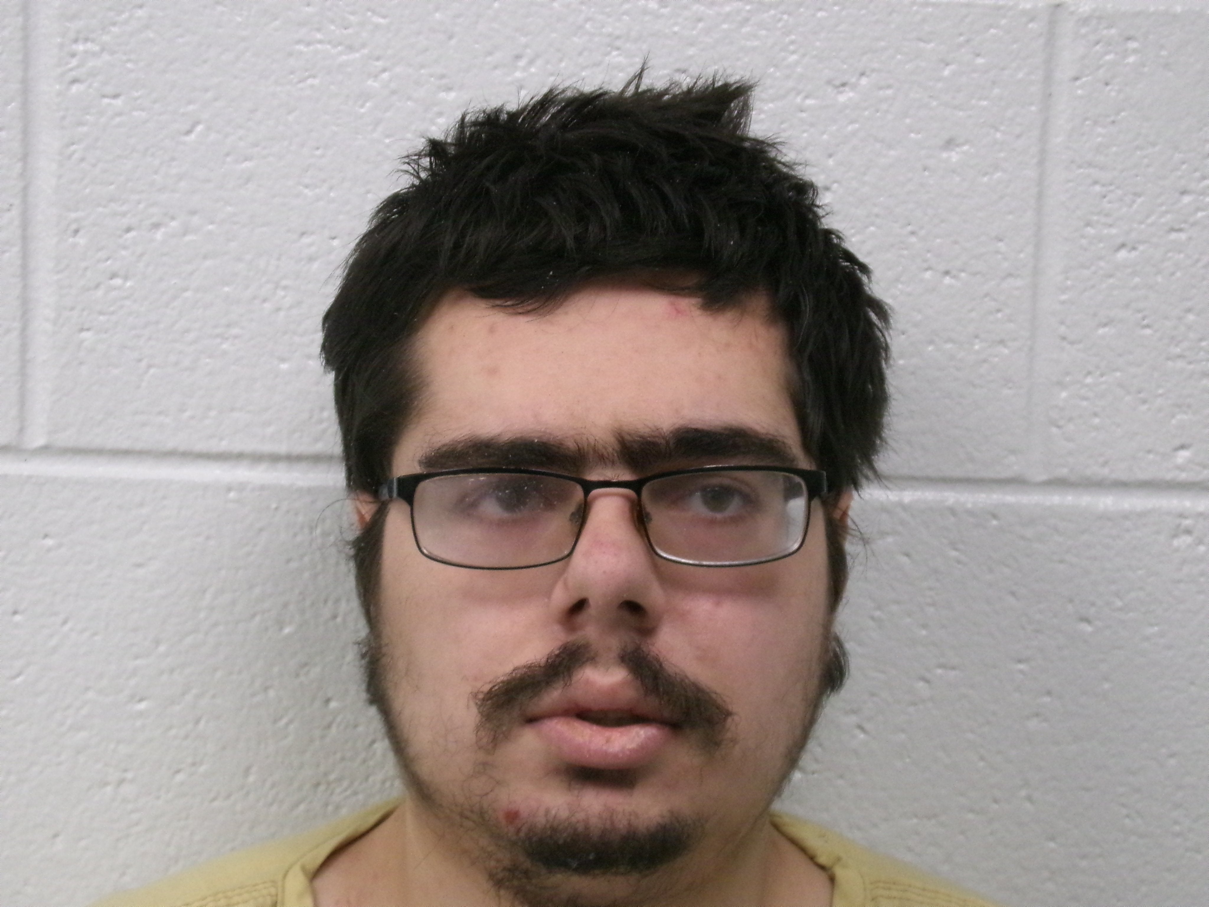 A mugshot of Daniel Blank, 26, from his arrest in February 2025