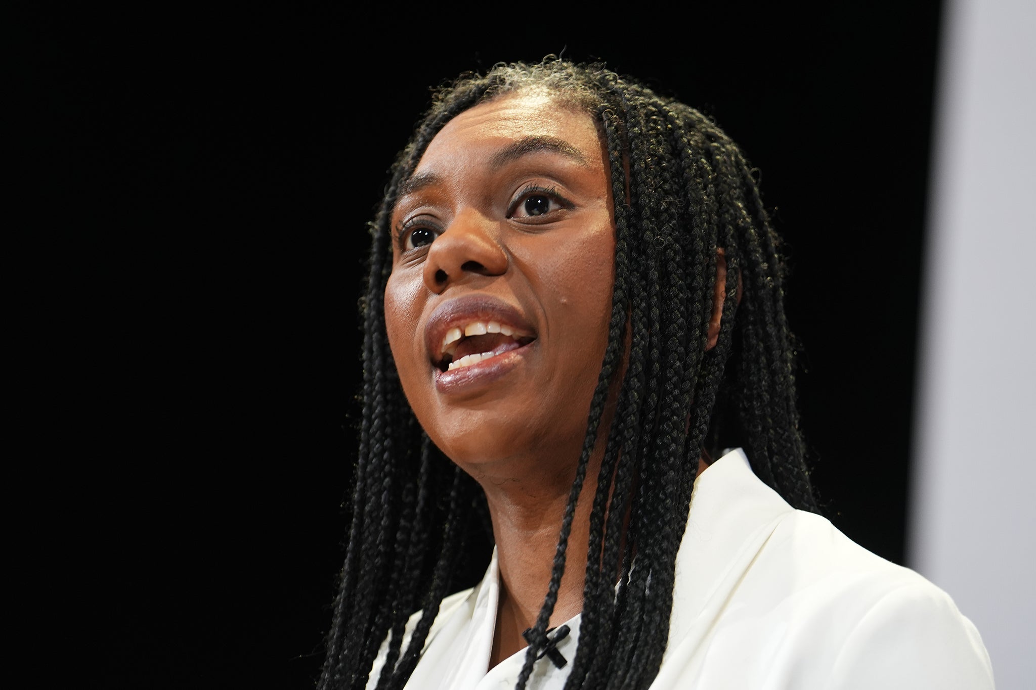 <p>Conservative leader Kemi Badenoch speaking during the Alliance for Responsible Citizenship conference</p>