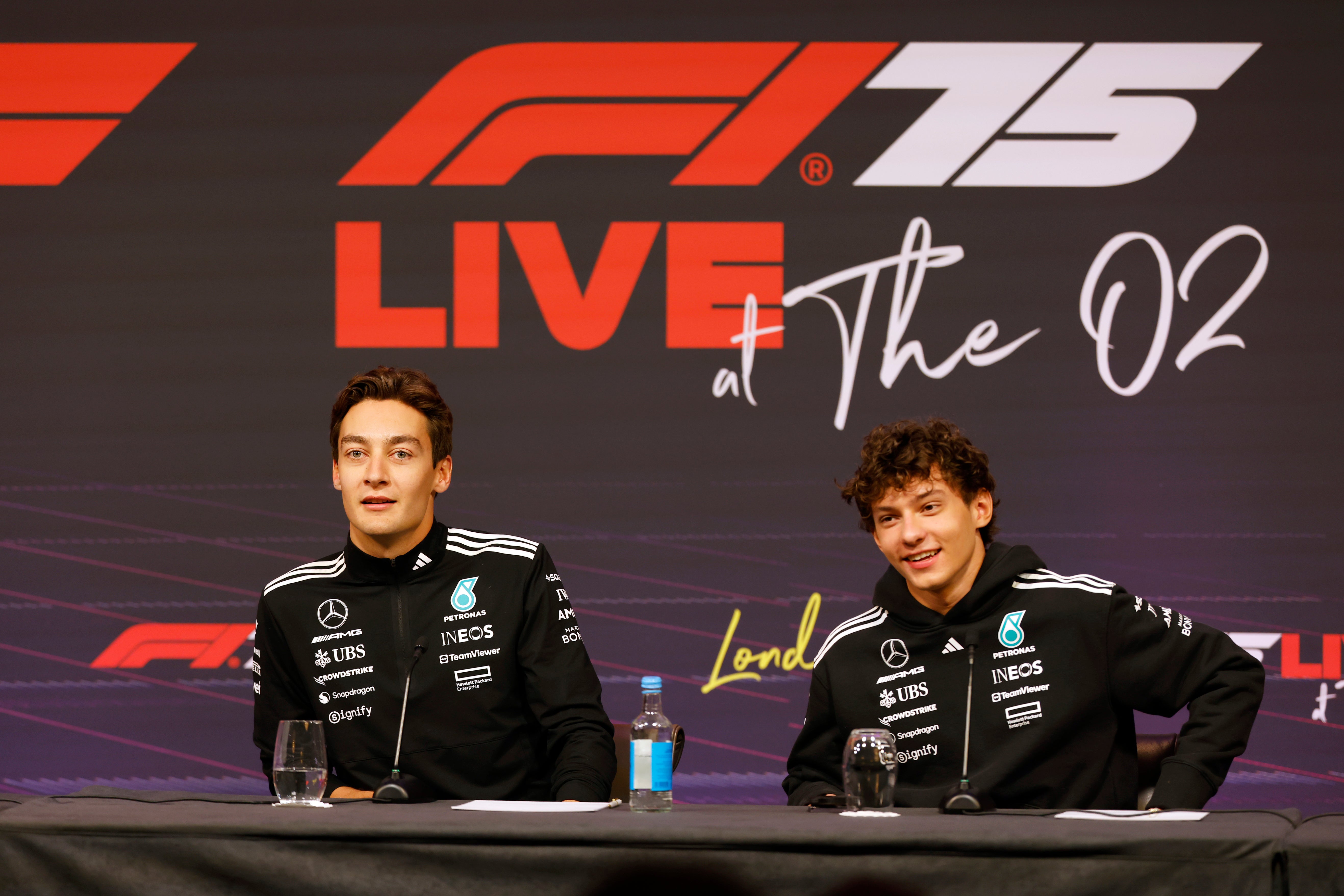 George Russell (left) is heading into his fourth season with Mercedes