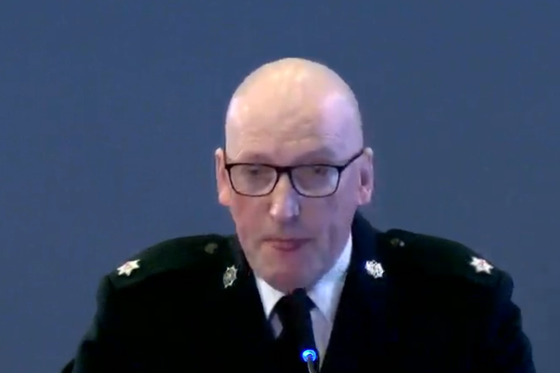 PSNI Superintendent Norman Haslett gave evidence to the Omagh Bombing Inquiry (Omagh Bombing Inquiry/PA)