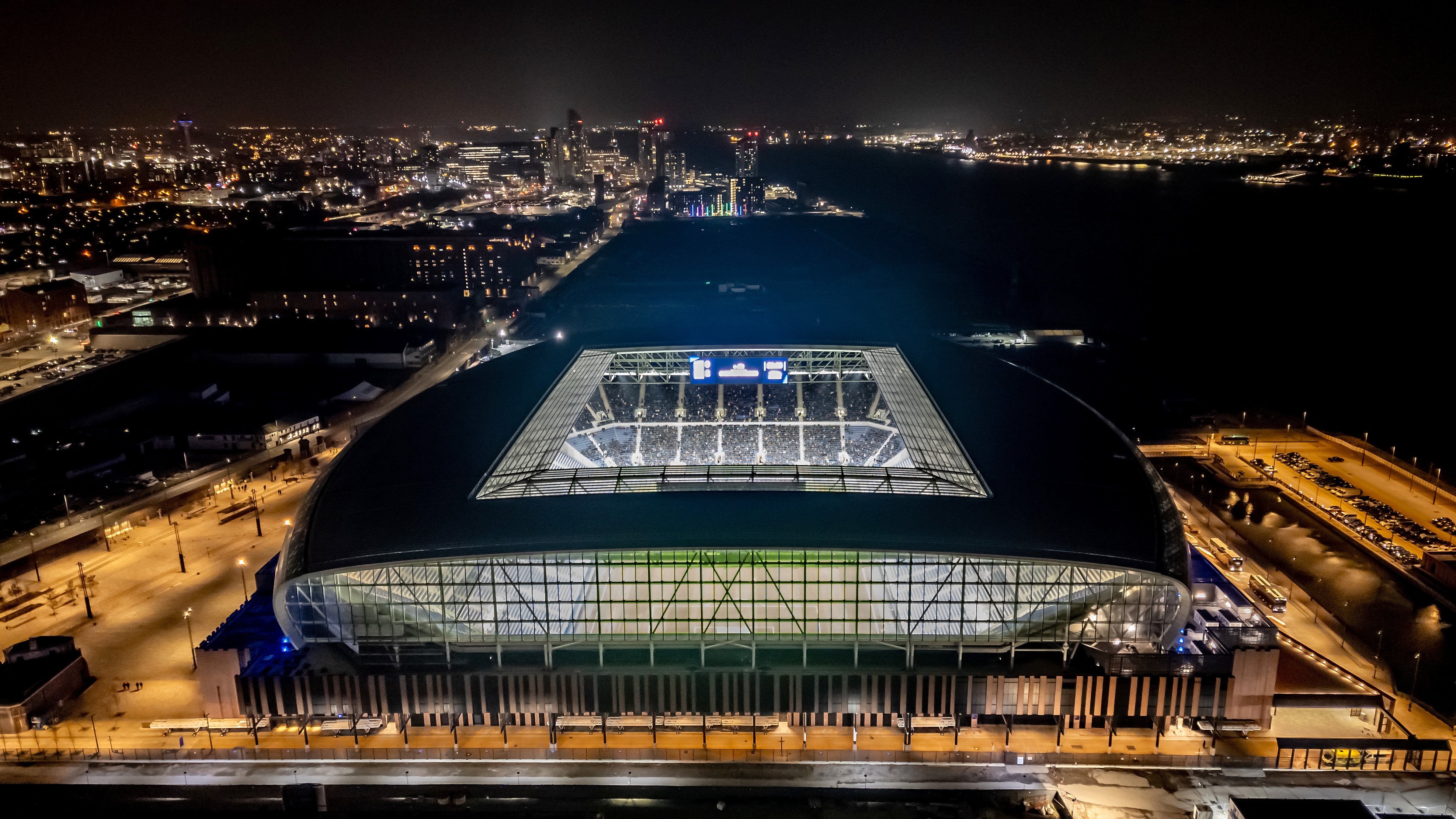 <p>Everton’s new stadium will open next season</p>