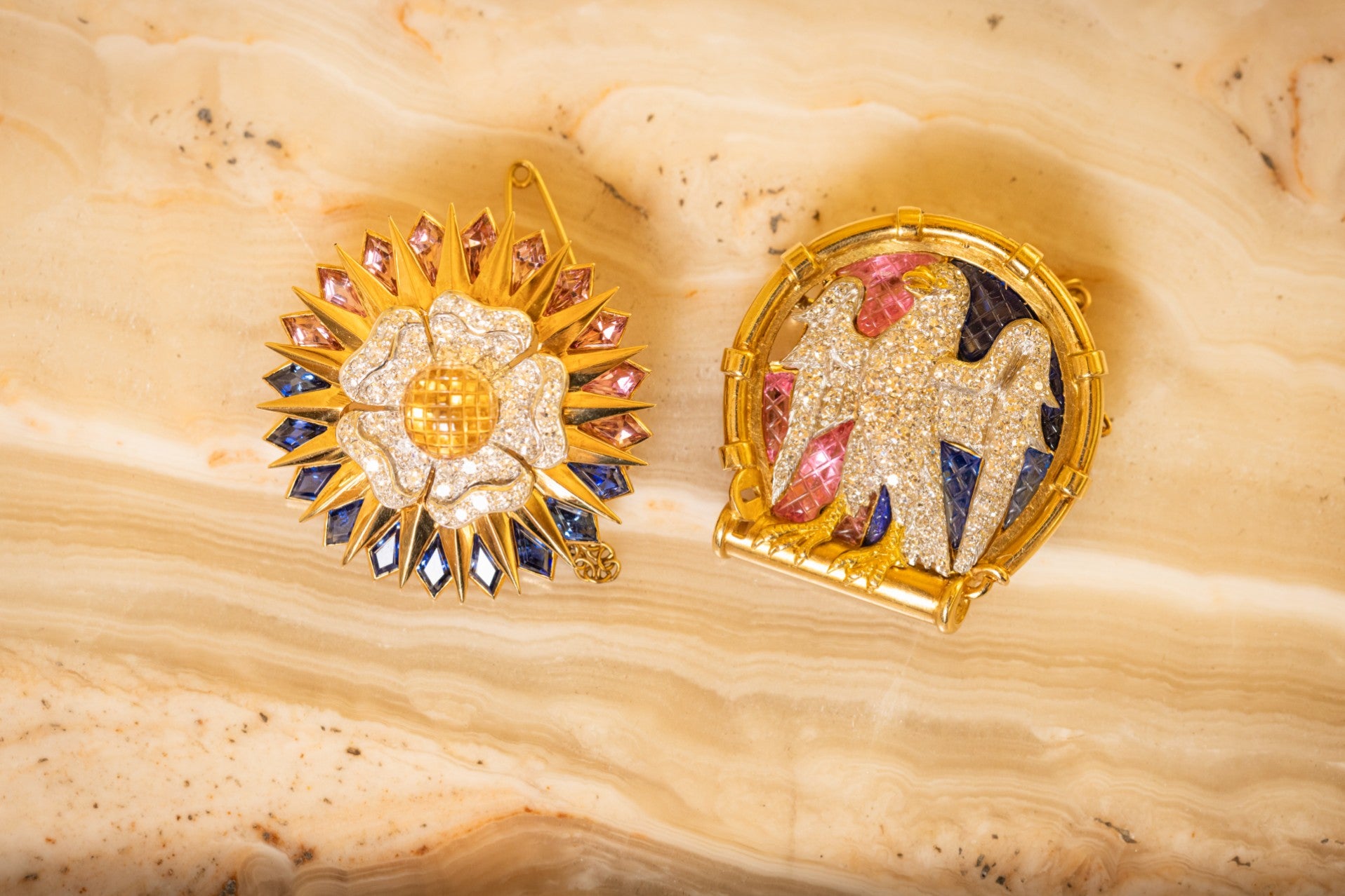 Brooches Which Copy London Palace s Stained Glass Windows Return Home 
