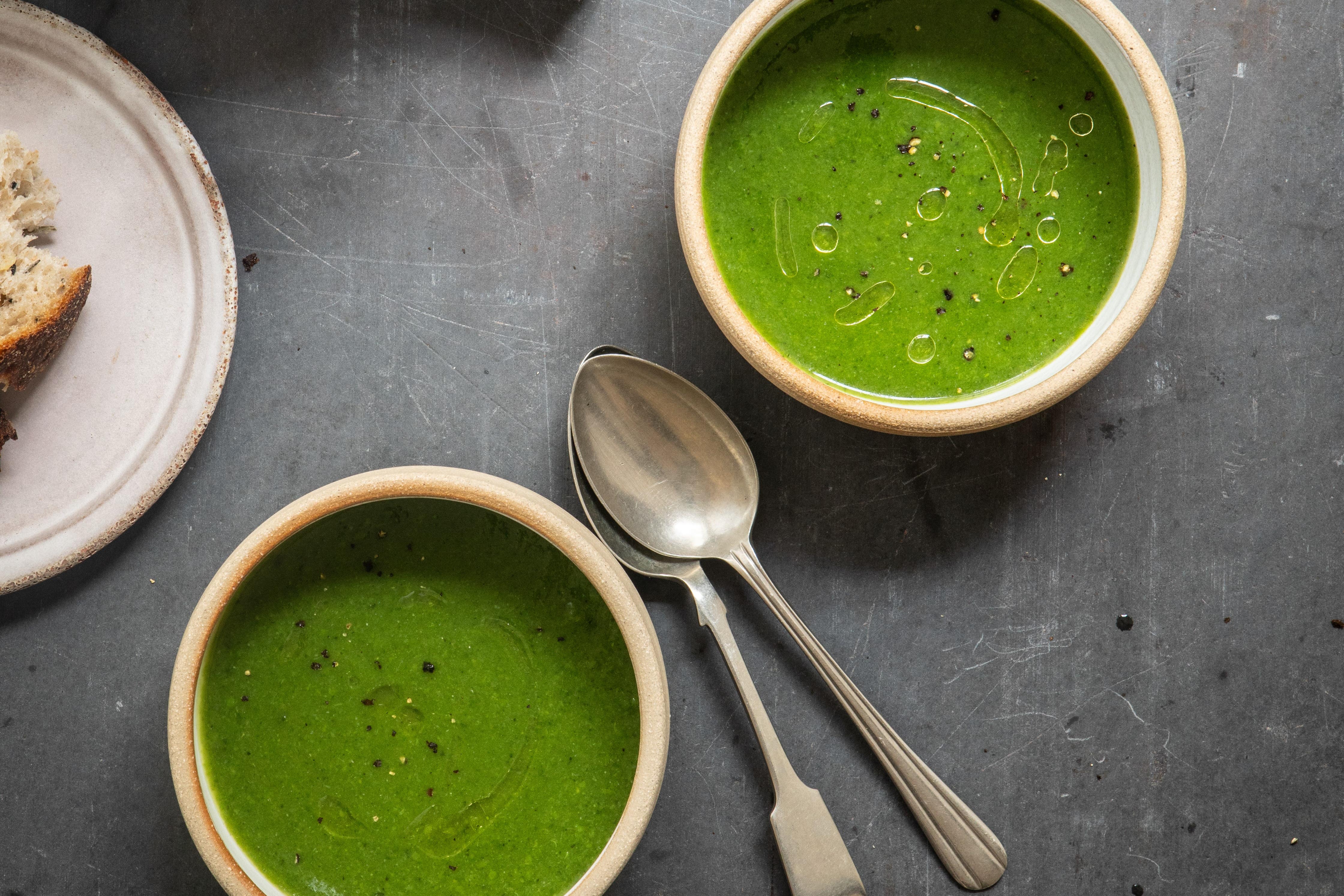 Top up your veg levels fast with this super greens soup