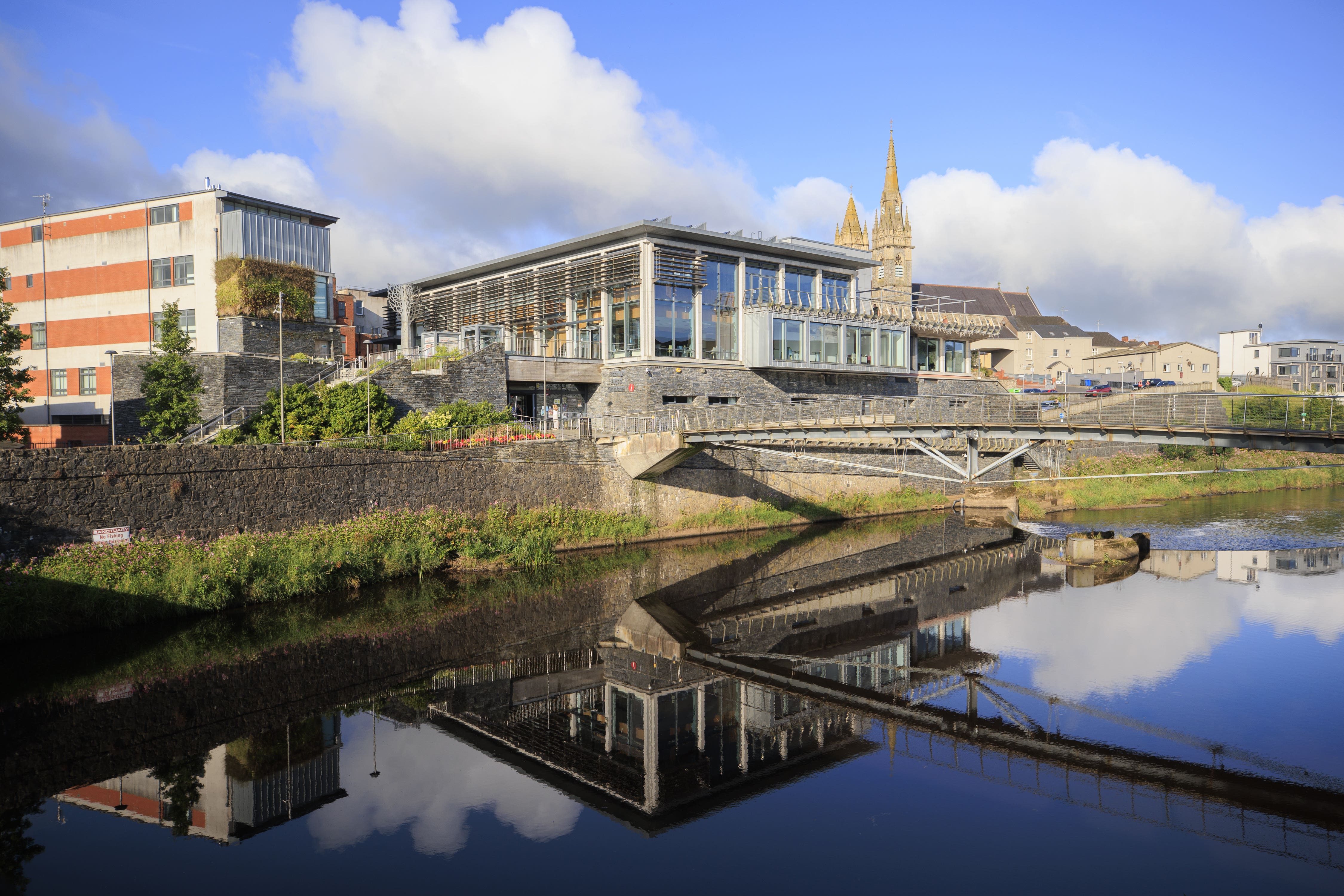 The Omagh Bombing Inquiry is taking place at the Strule Arts Centre in Omagh (Liam McBurney/PA)