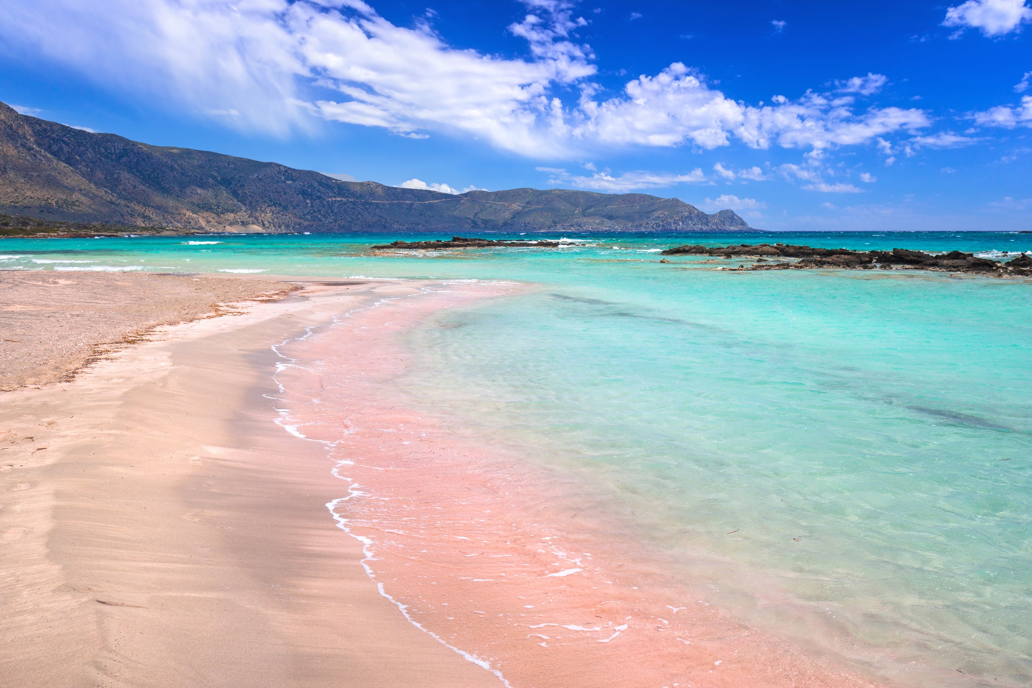 Pink sands makes Elafonissi Beach unique