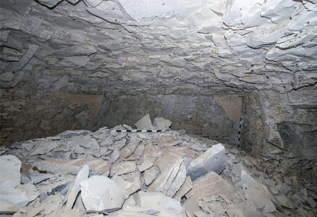 <p>Inside of the tomb discovered in the mount of Thebes area of Egypt</p>