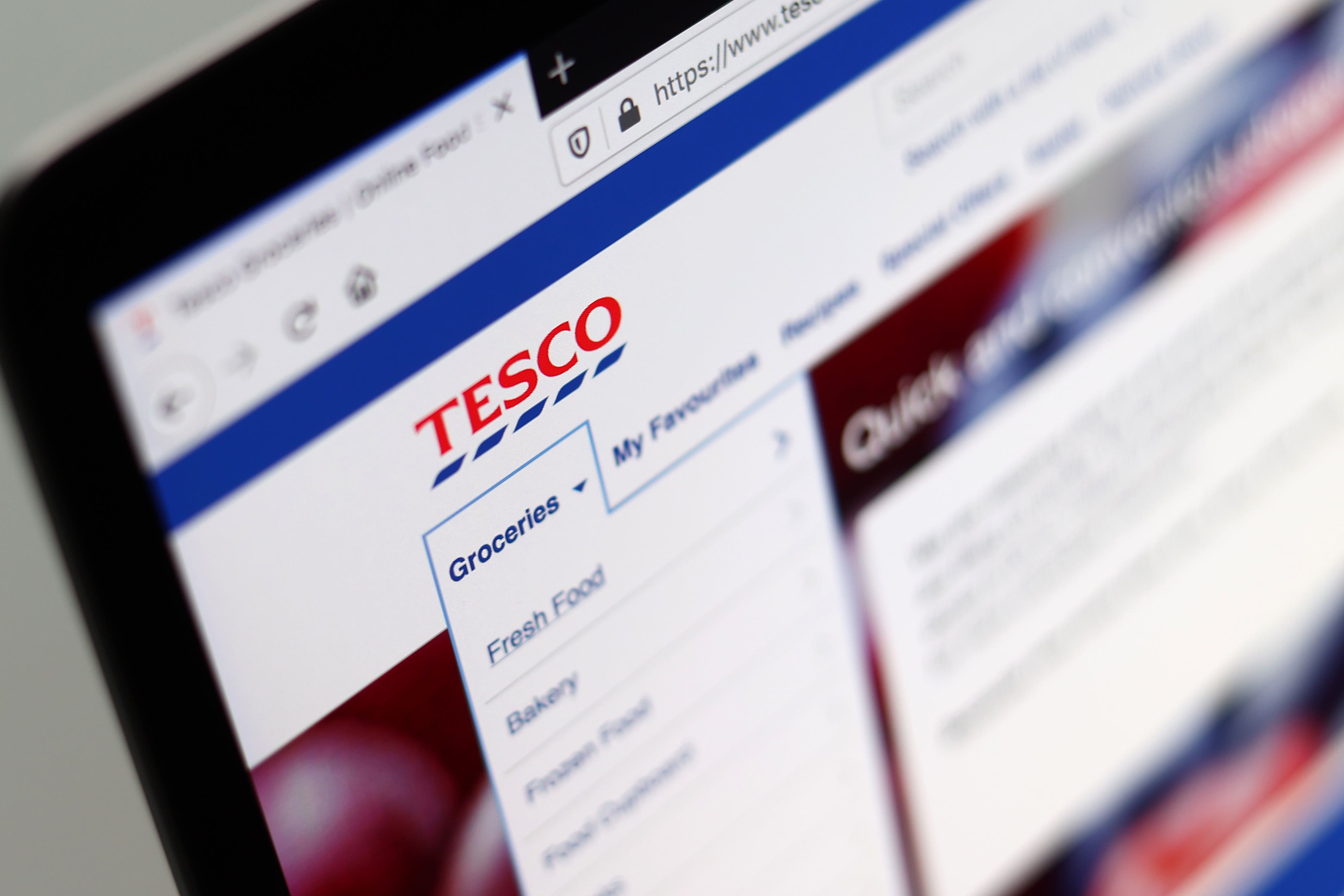 Tesco is one of the UK’s most popular supermarkets, in-person and online (PA)