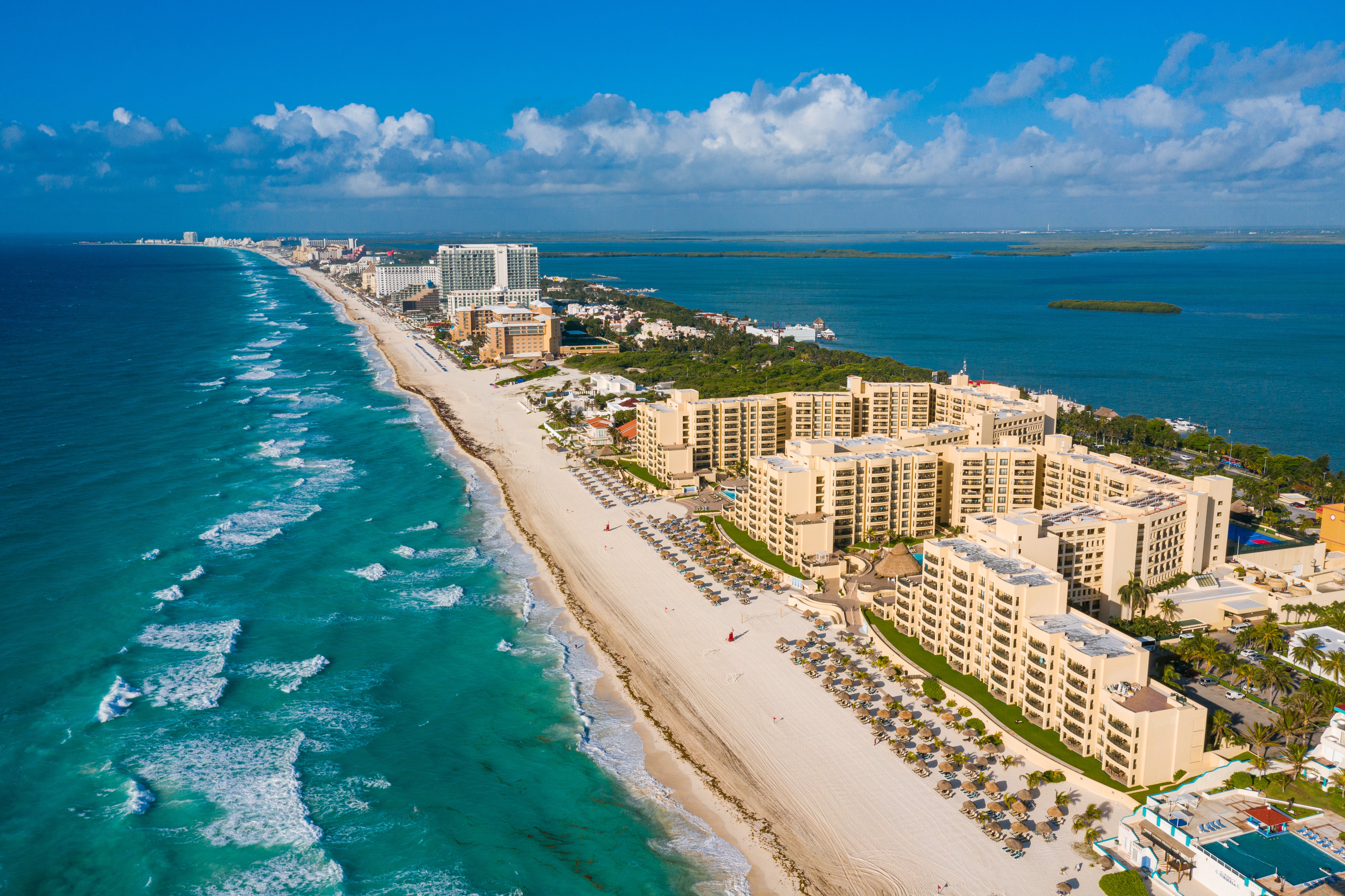 Cancun offers temperatures within the mid-20s in March