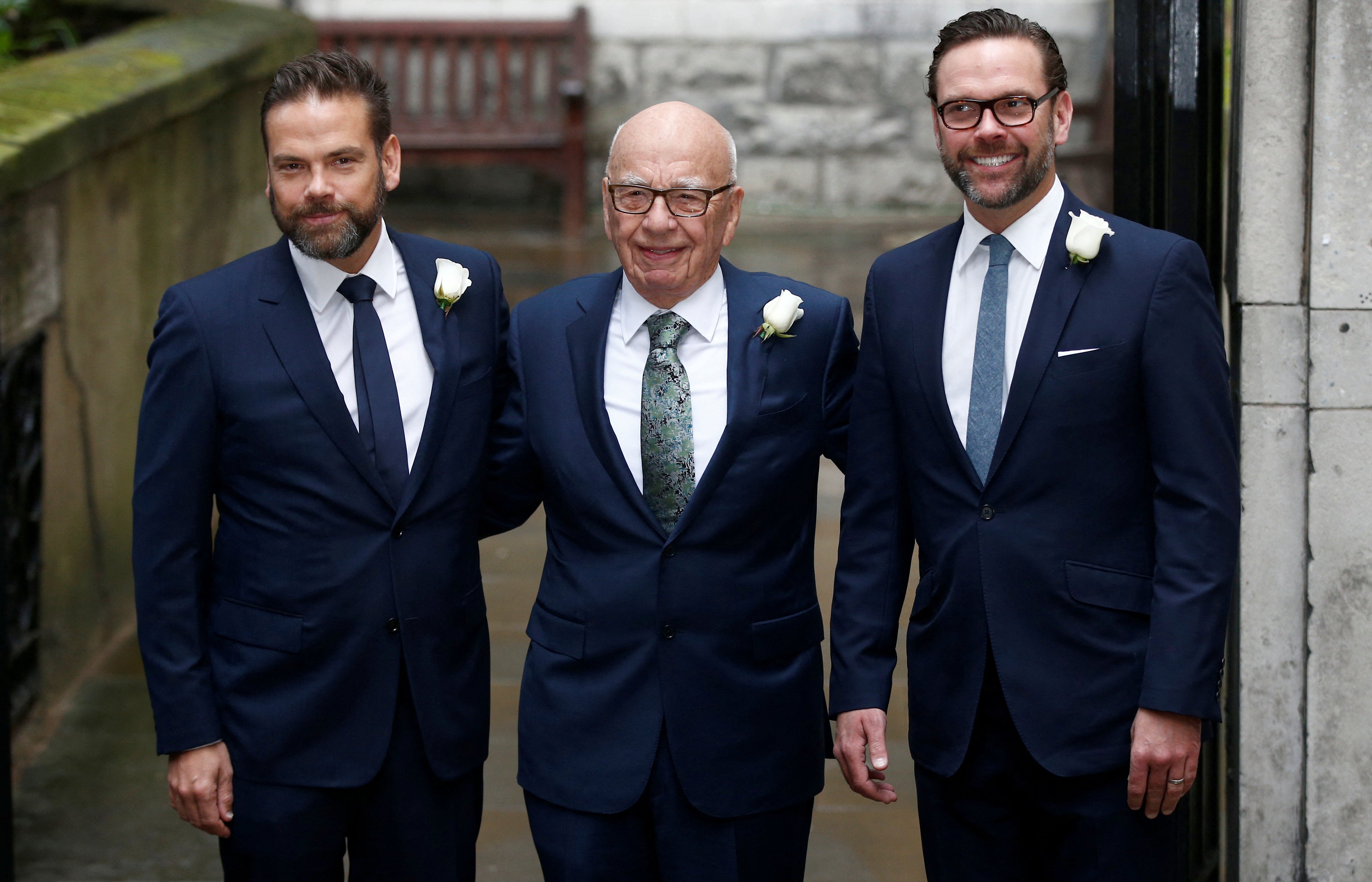 <p>Murdoch and his sons </p>