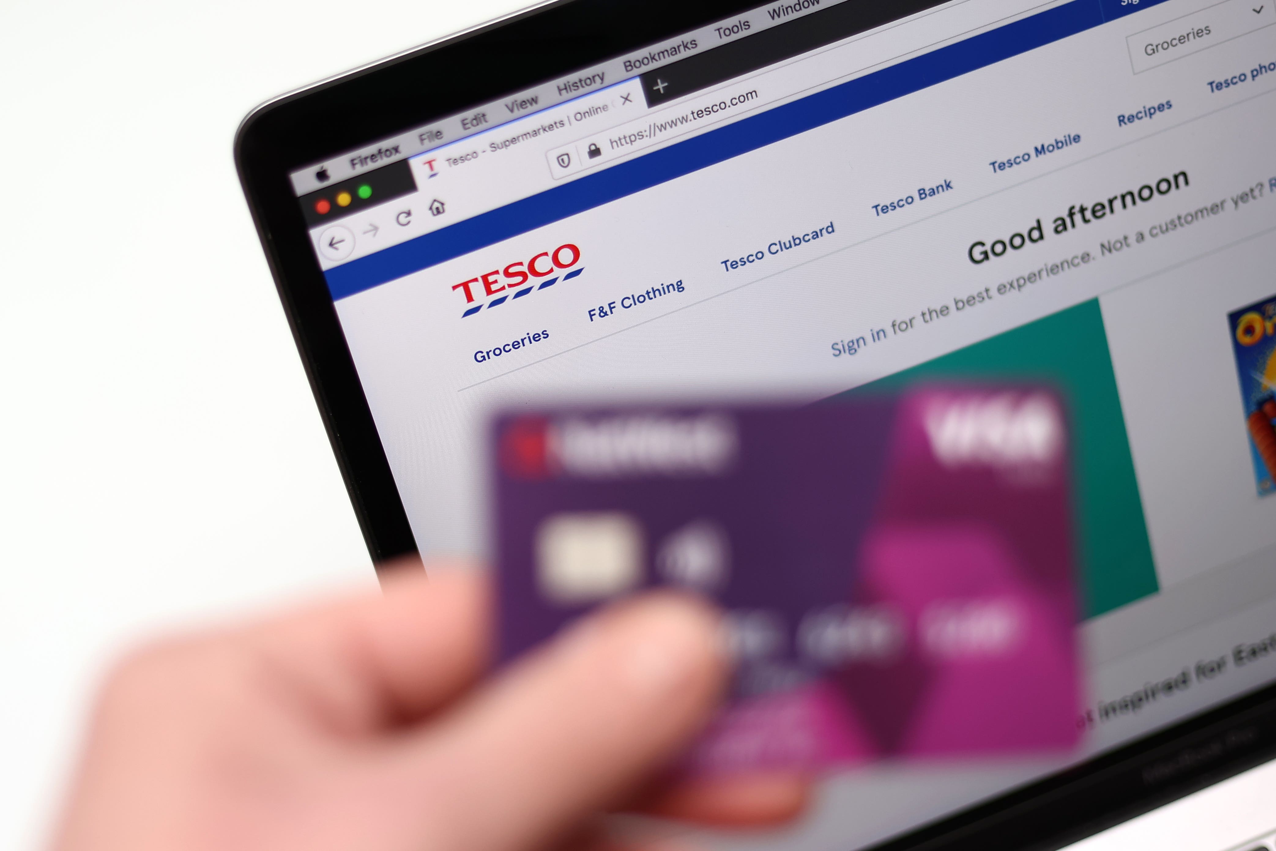 Tesco apologised to customers after a website glitch meant that they were unable to checkout (Time Goode/PA)