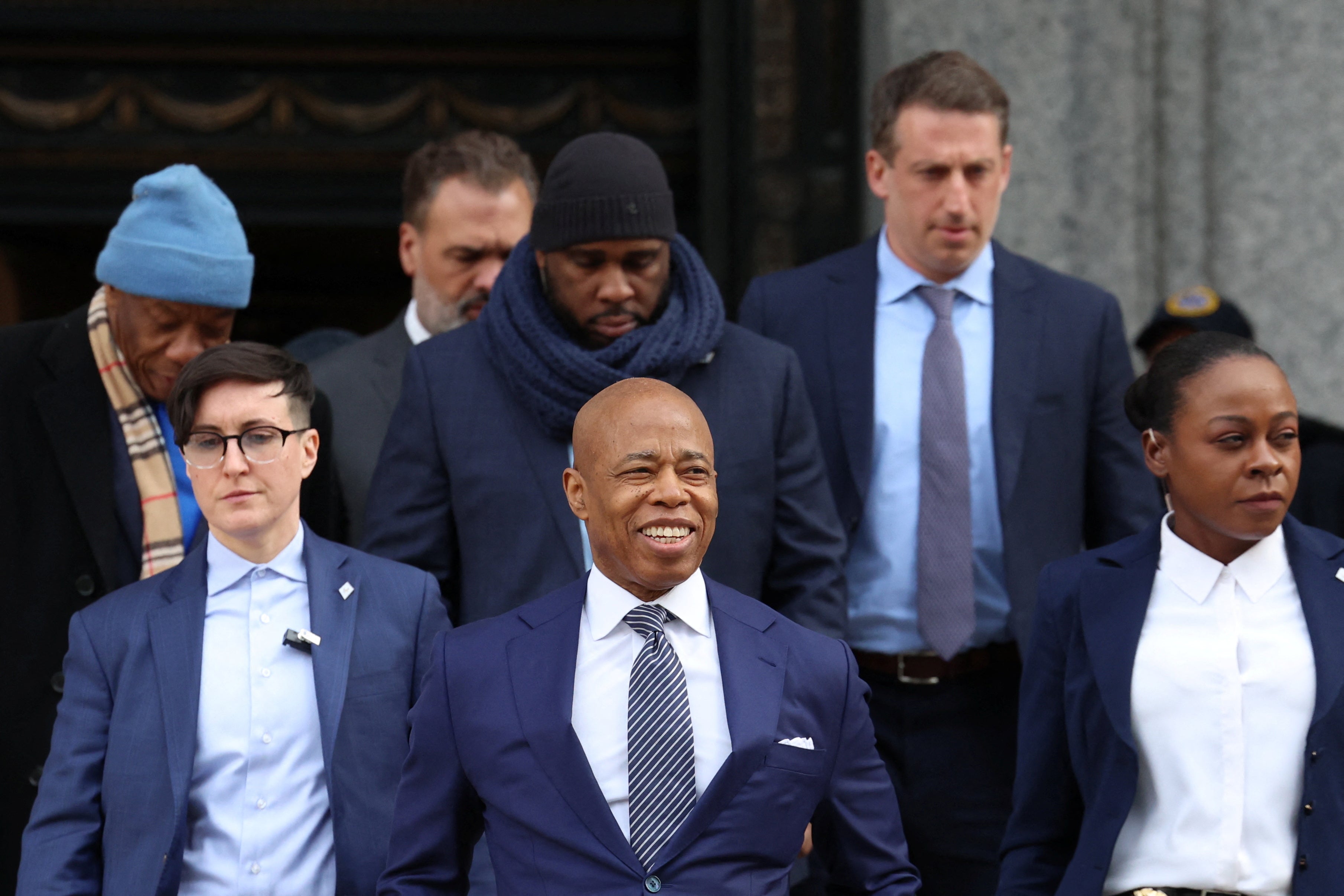 New York City Mayor Eric Adams appeared in New York federal court on Wednesday to answer questions about his criminal case being dismissed