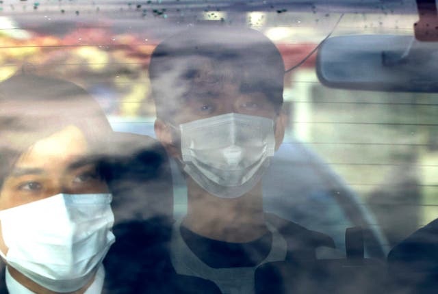 <p>File. Ryuji Kimura, who threw an explosive toward former Japan’s prime minister Fumio Kishida, leaves Wakayama Nishi Police Station in Wakayama on 17 April 2023</p>
