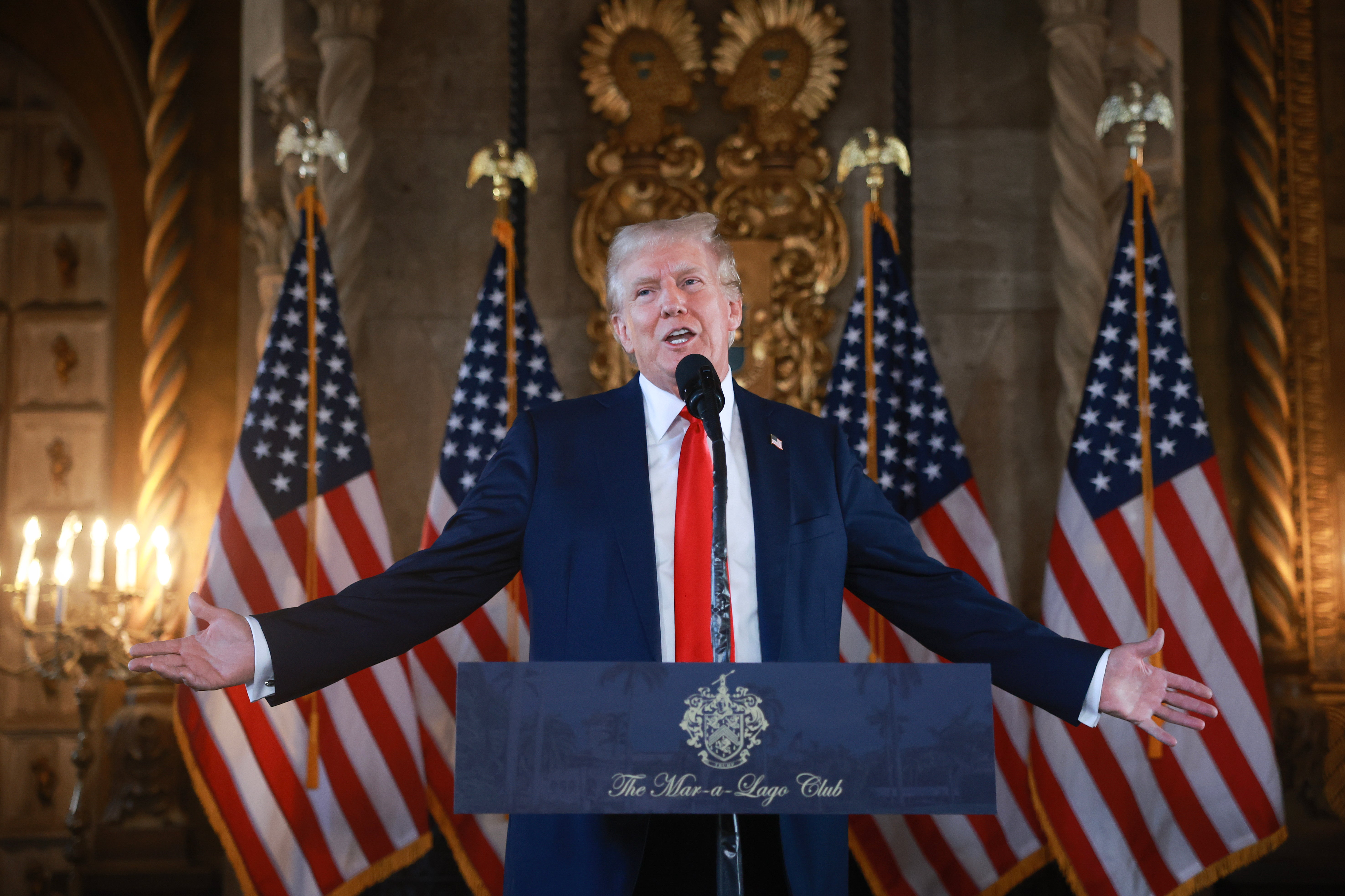 Trump, photographed in Mar-a-Lago in August, has made remarks about serving a third, or possibly fourth, term in the White House