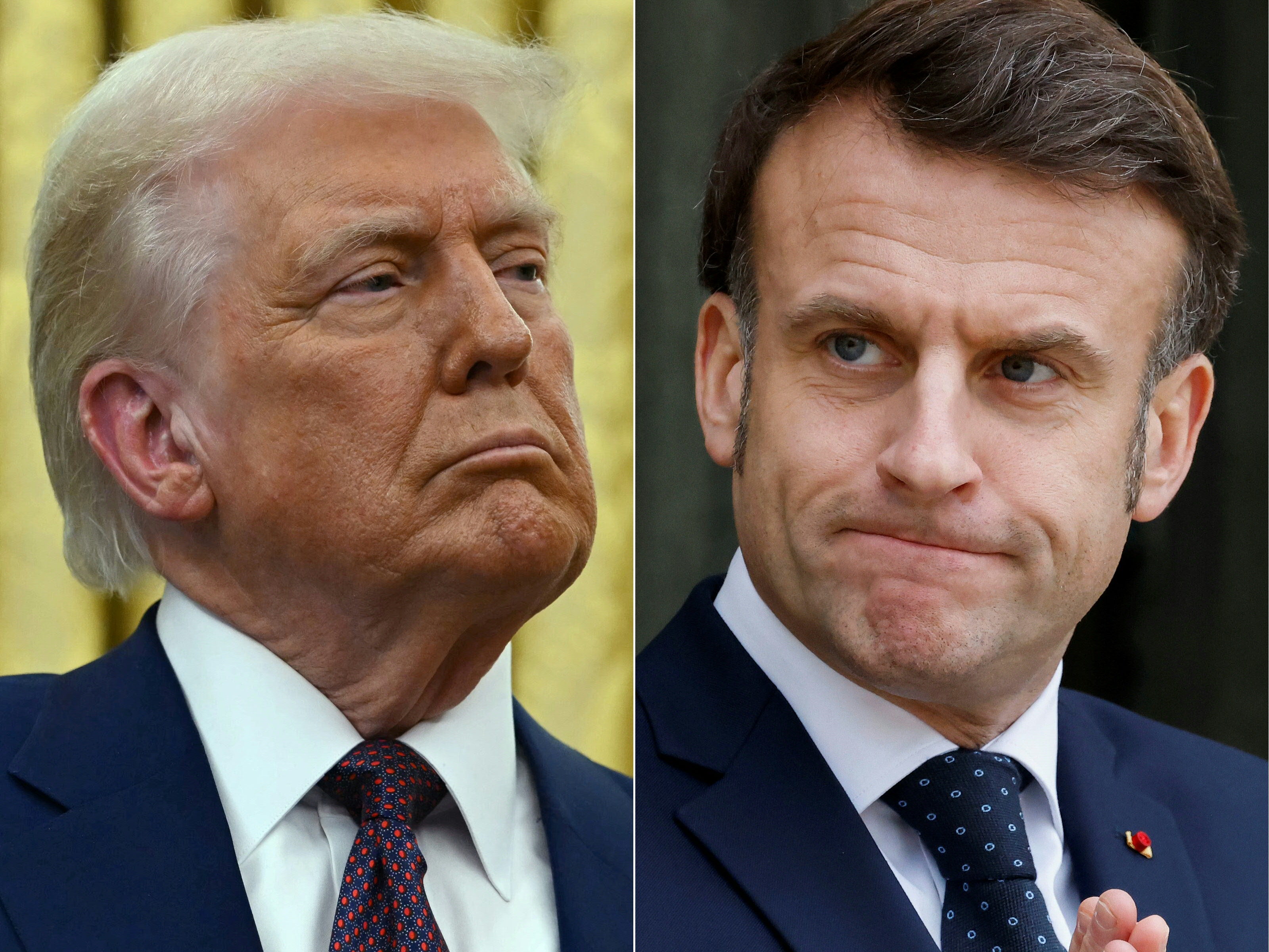 Donald Trump and Emmanuel Macron