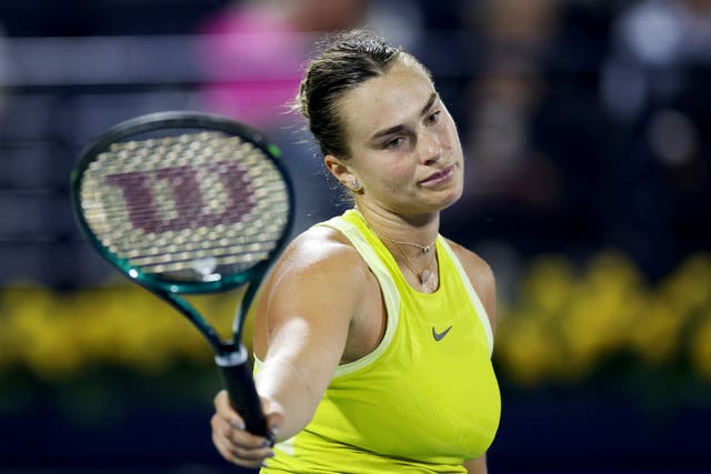 <p>Aryna Sabalenka was beaten by Clara Tauson in the third round in Dubai</p>