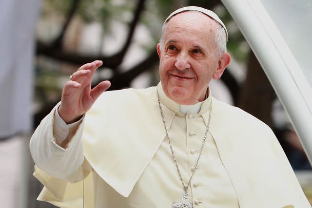 <p>Pope Francis, pictured in 2015, has been fighting pneumonia and a respiratory condition</p>